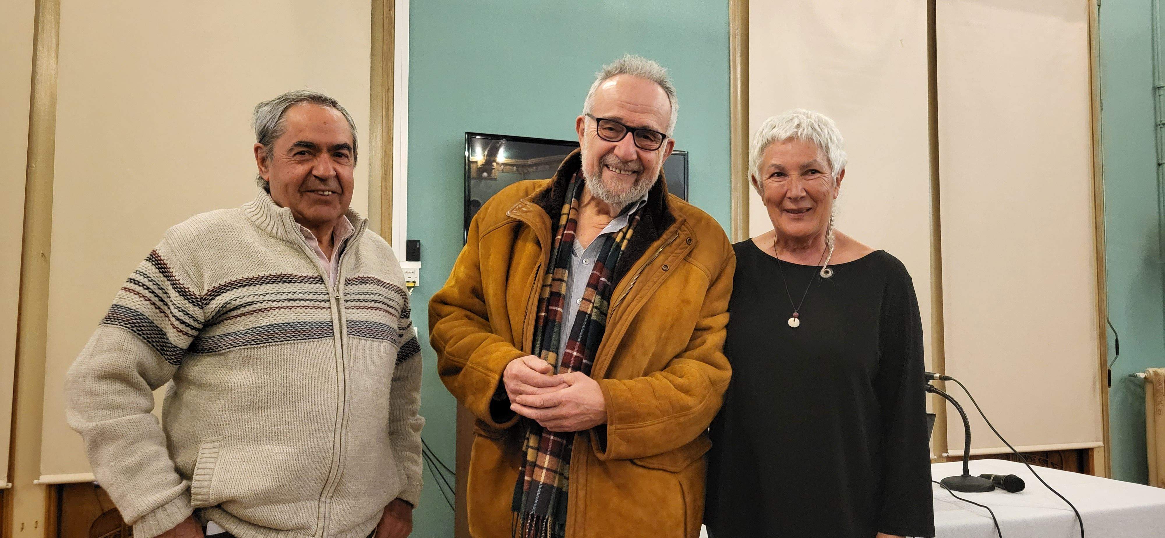 Miguel Escartín, Pedro Arrojo y Elisa León. Foto Myriam Martínez