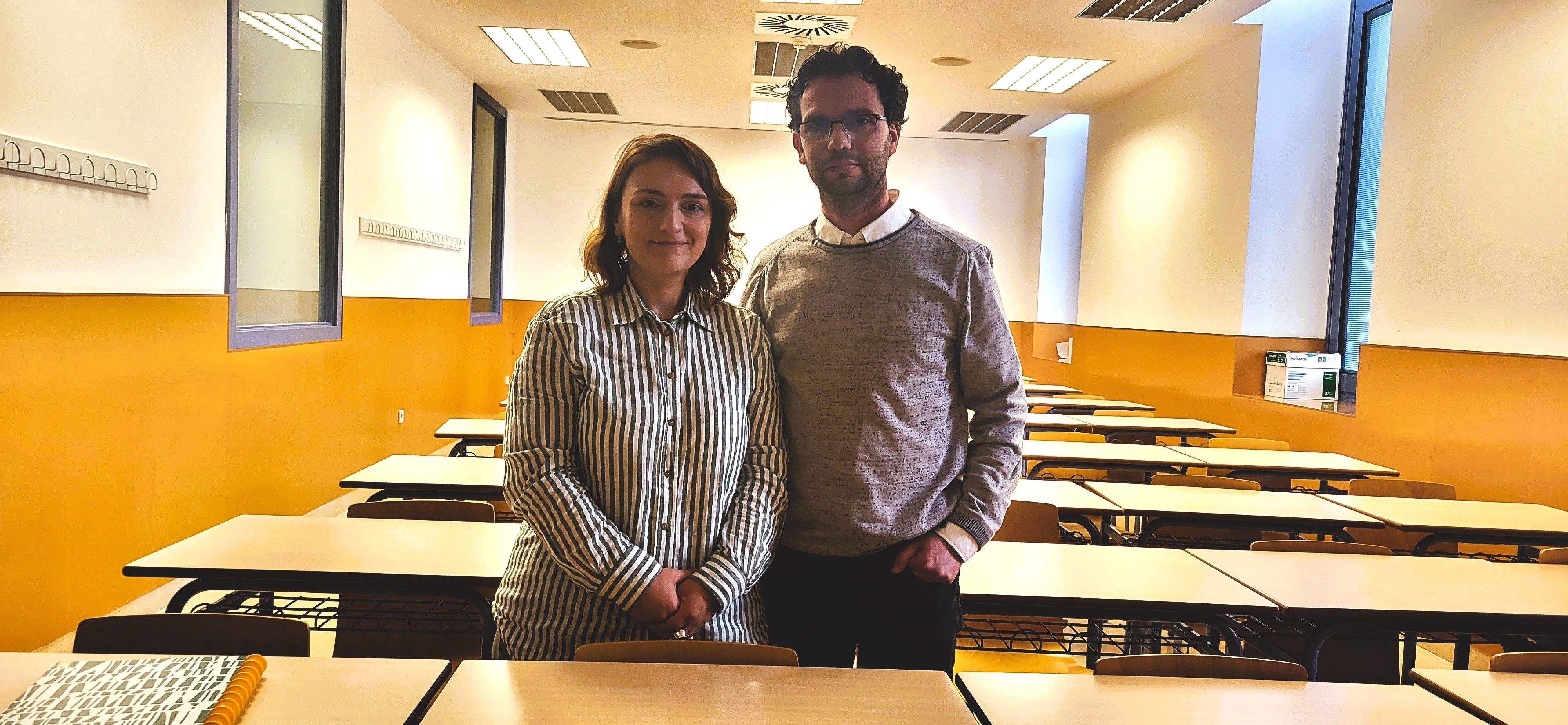 Gvantsa Davitashvili y David. "La presión que ejerce Rusia sobre Georgia es como una sombra”