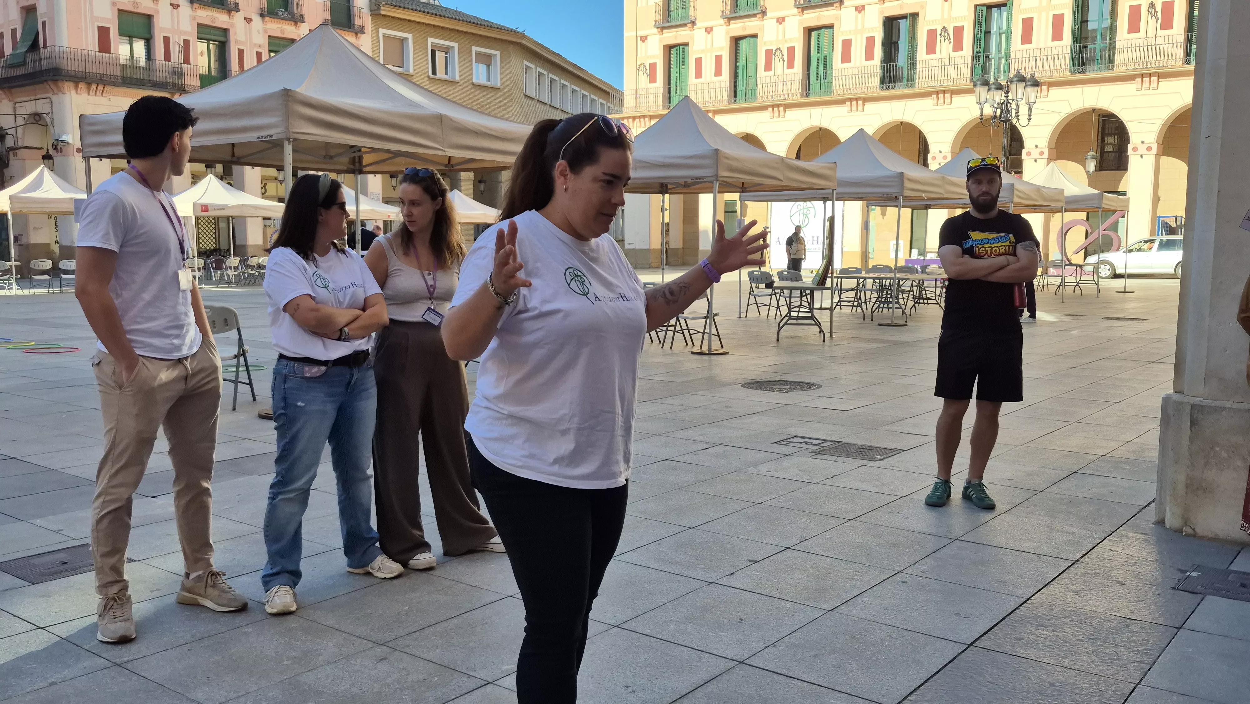 Conmemoración del Día del Alzhéimer en Huesca. Foto Myriam Martínez