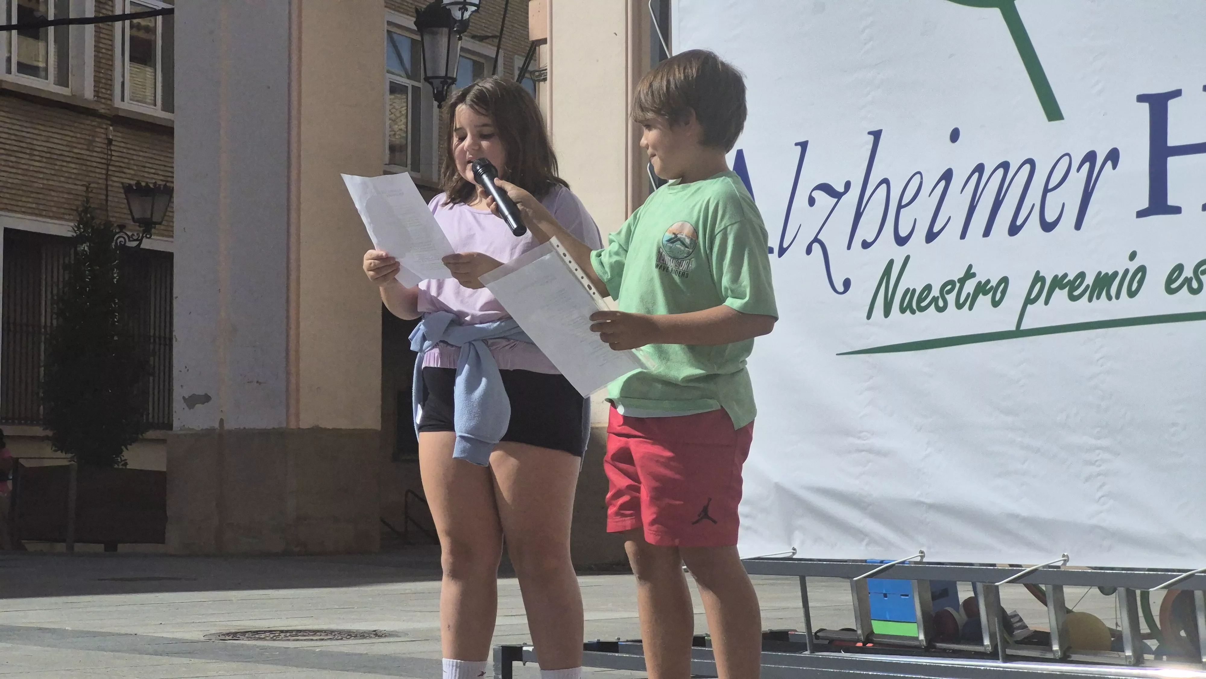 Conmemoración del Día del Alzhéimer en Huesca. Foto Myriam Martínez