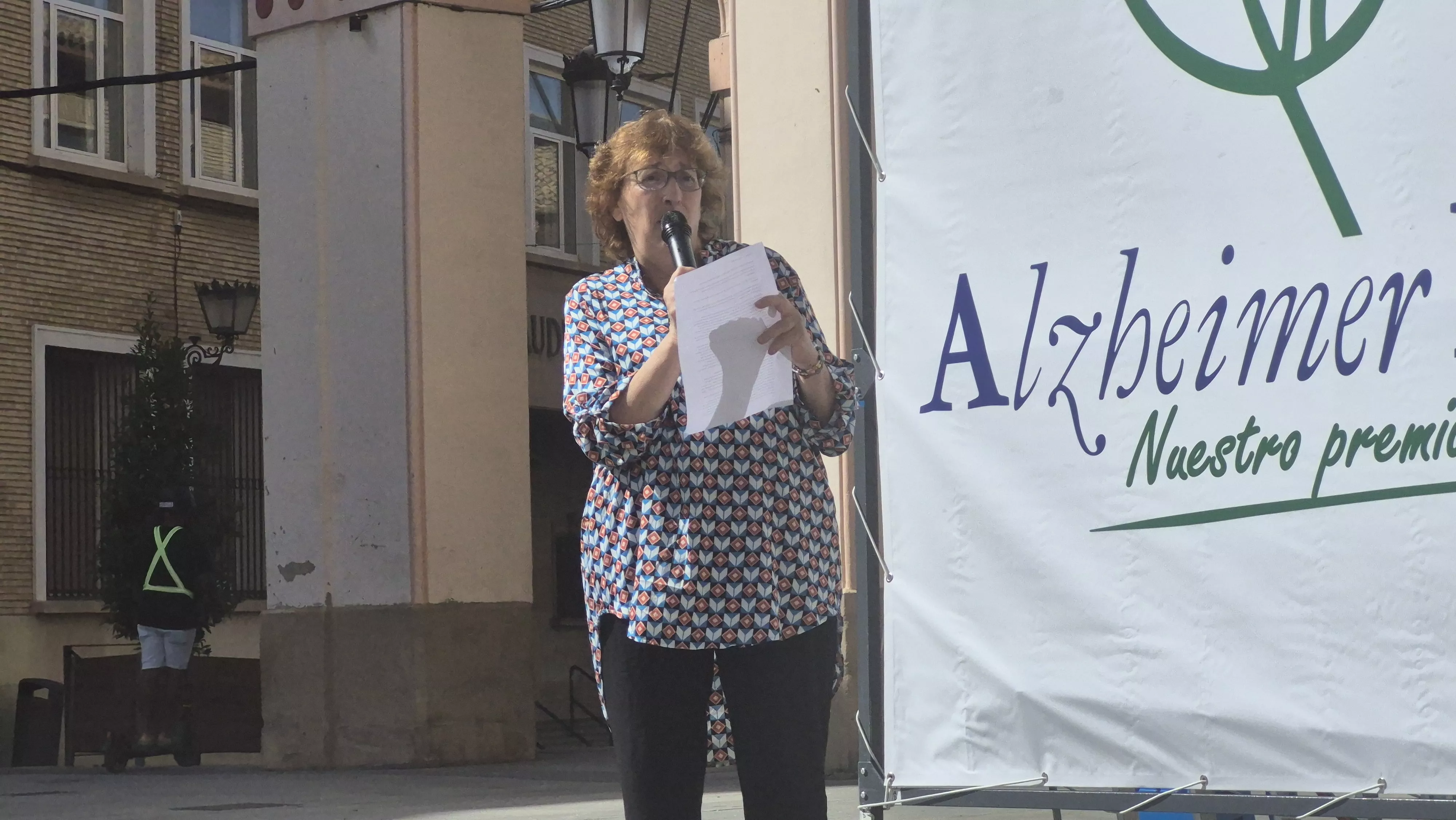 Conmemoración del Día del Alzhéimer en Huesca. Foto Myriam Martínez