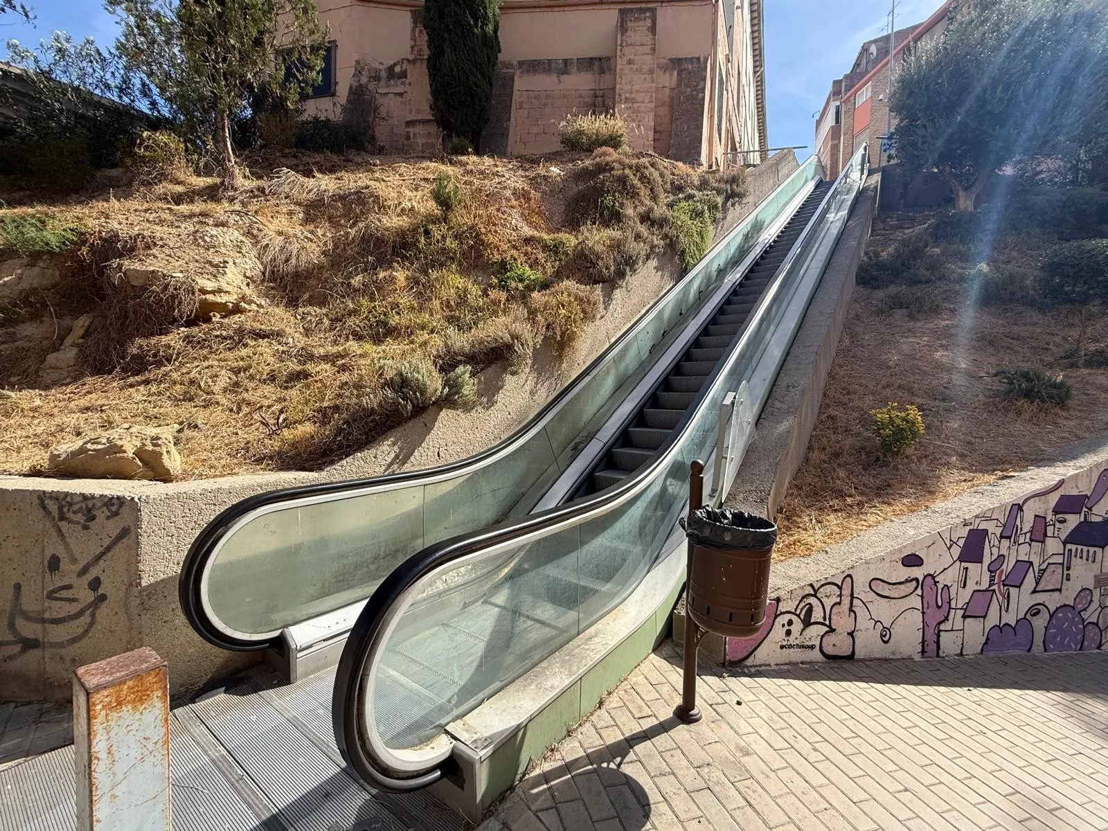 Zona de las escaleras actuales