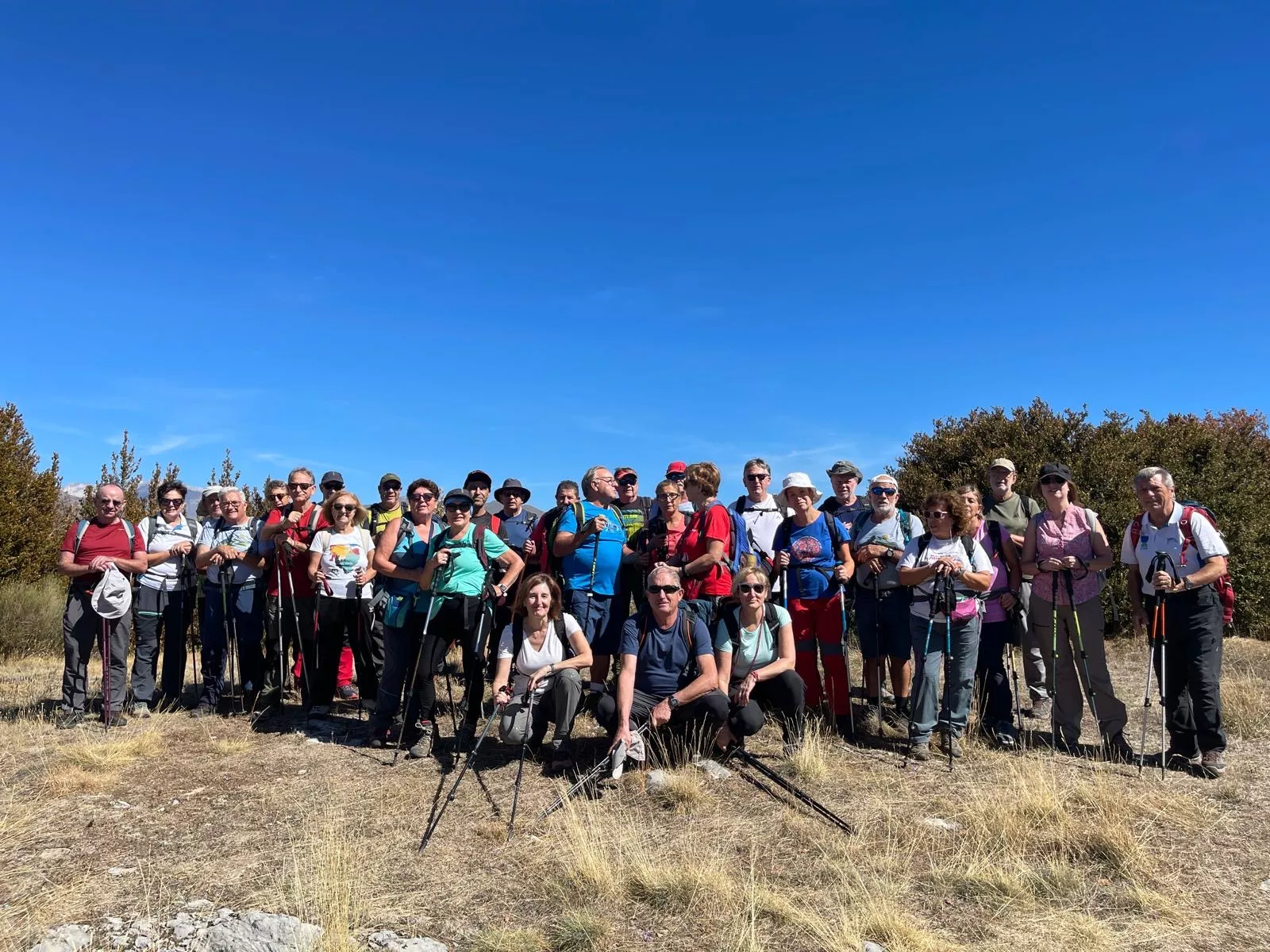 La foto de familia de los excursionistas.