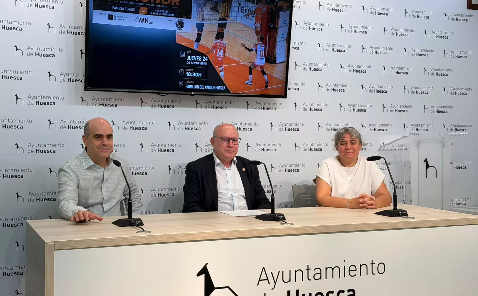 Voleibol de primer nivel en Huesca este jueves. 