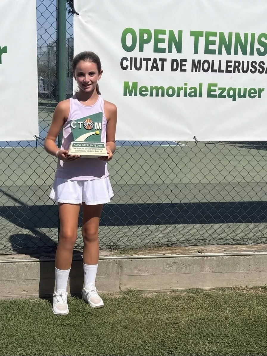 Blanca Mateos, subcampeona benjamín femenino de la Prova 5 de la Copa Cataluña en el Club Tennis Mollerussa