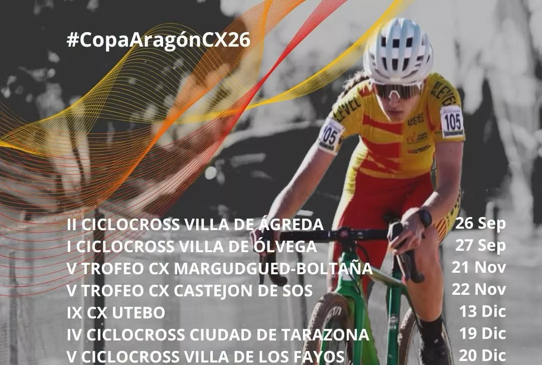 Definido el calendario de la Copa CX Aragón 2026