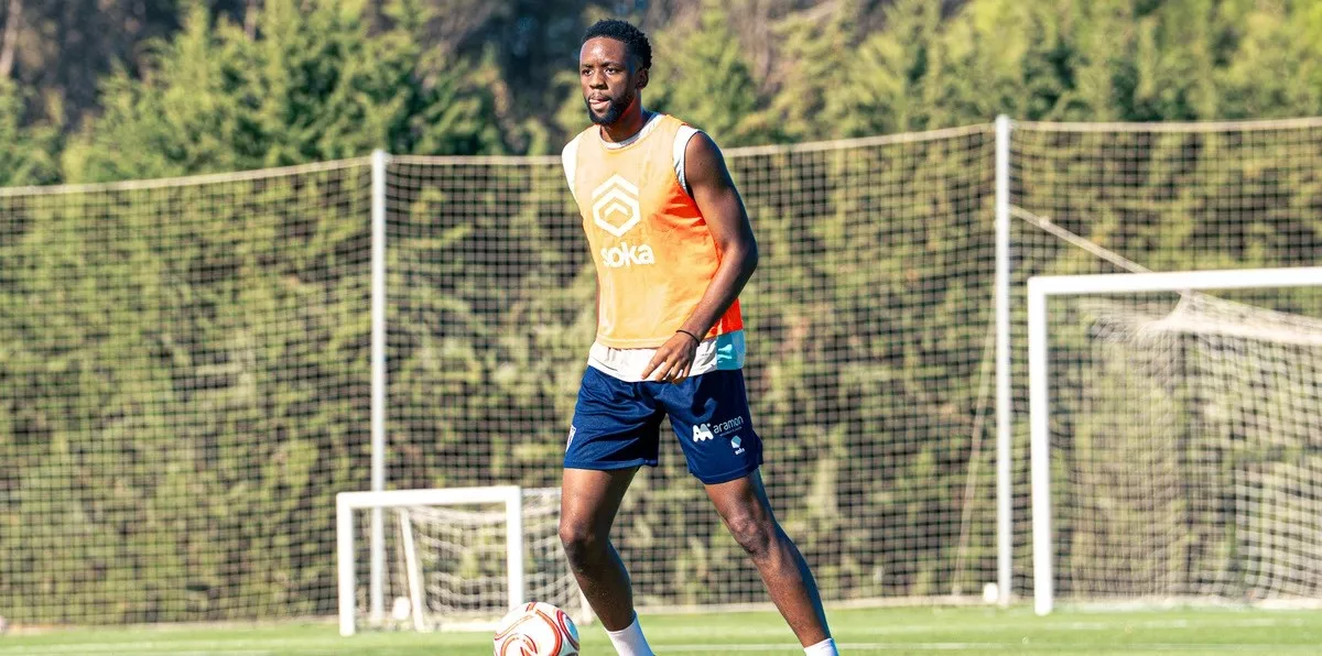 Yann Kembo, jugador del Huesca. Foto: SD Huesca