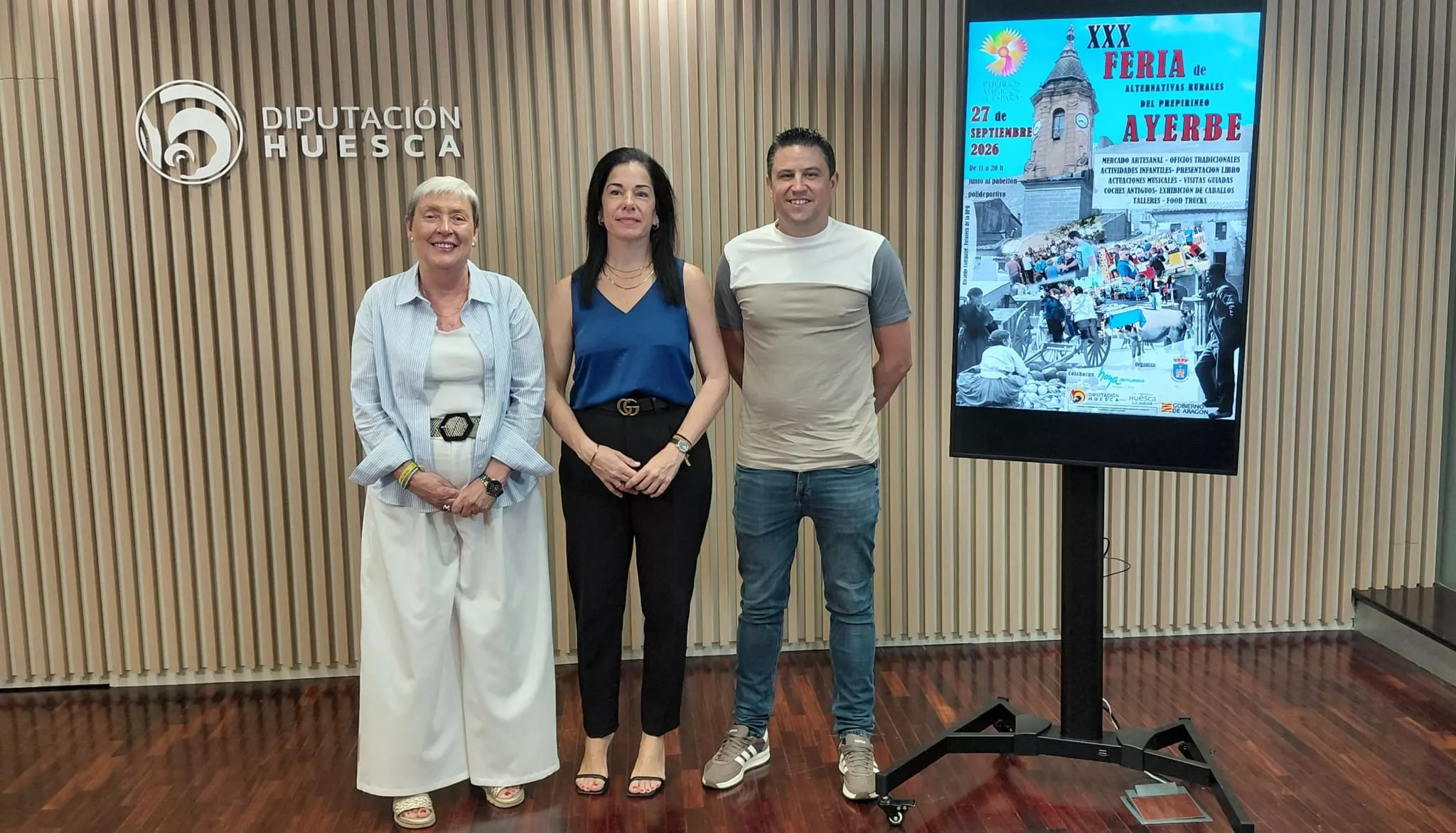 Marisa Latorre, Lola Ibort y Antonio Biescas.