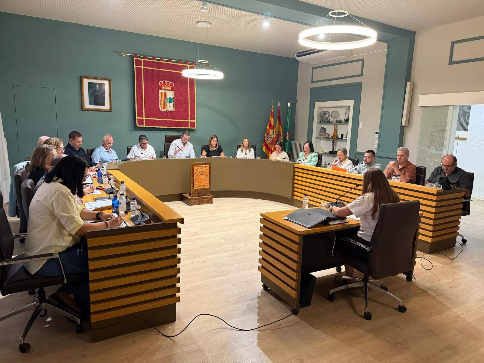 Pleno celebrado en el Ayuntamiento de Fraga.