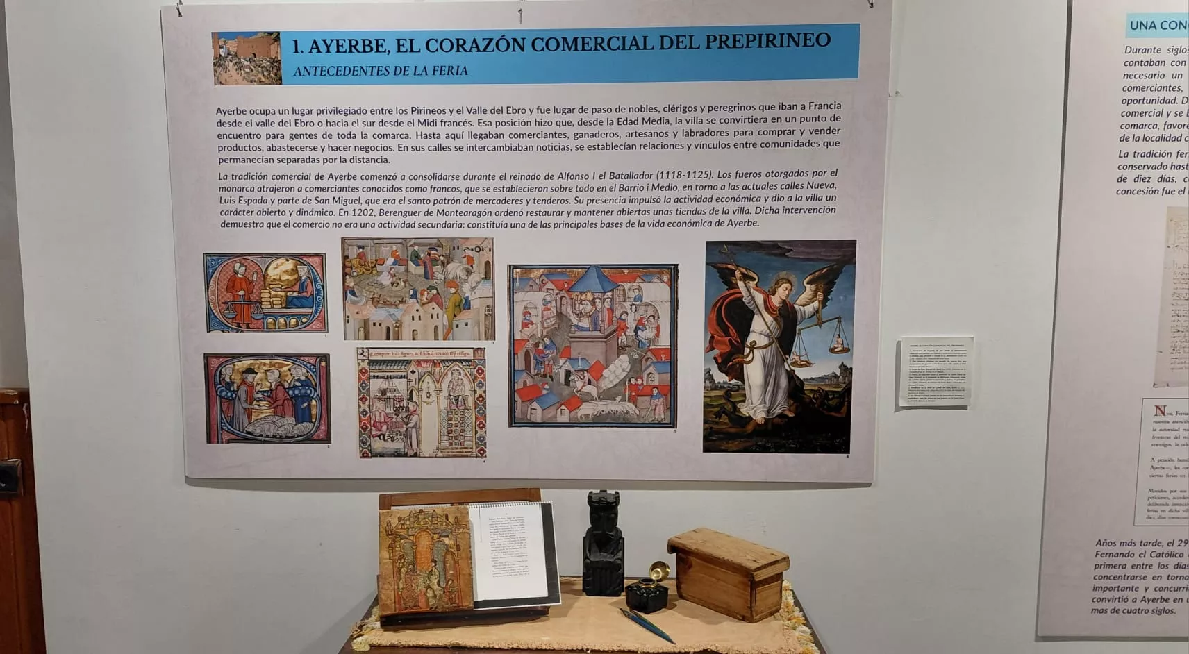 Inauguración de la exposición ‘Historia de las ferias de Ayerbe’.