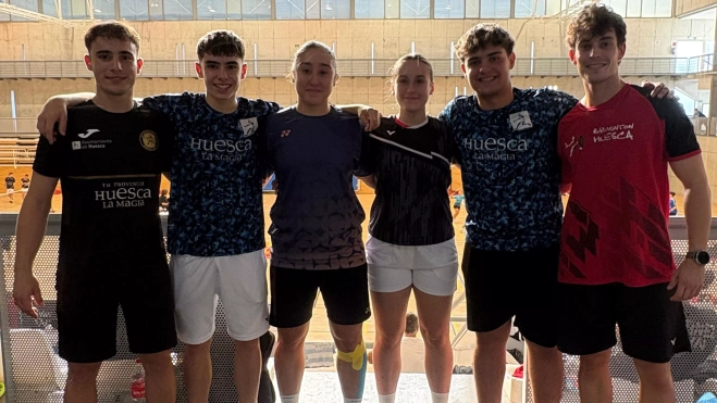 Representación del Badminton Huesca La Magia en Estella. Representación del Badminton Huesca La Magia en Estella.