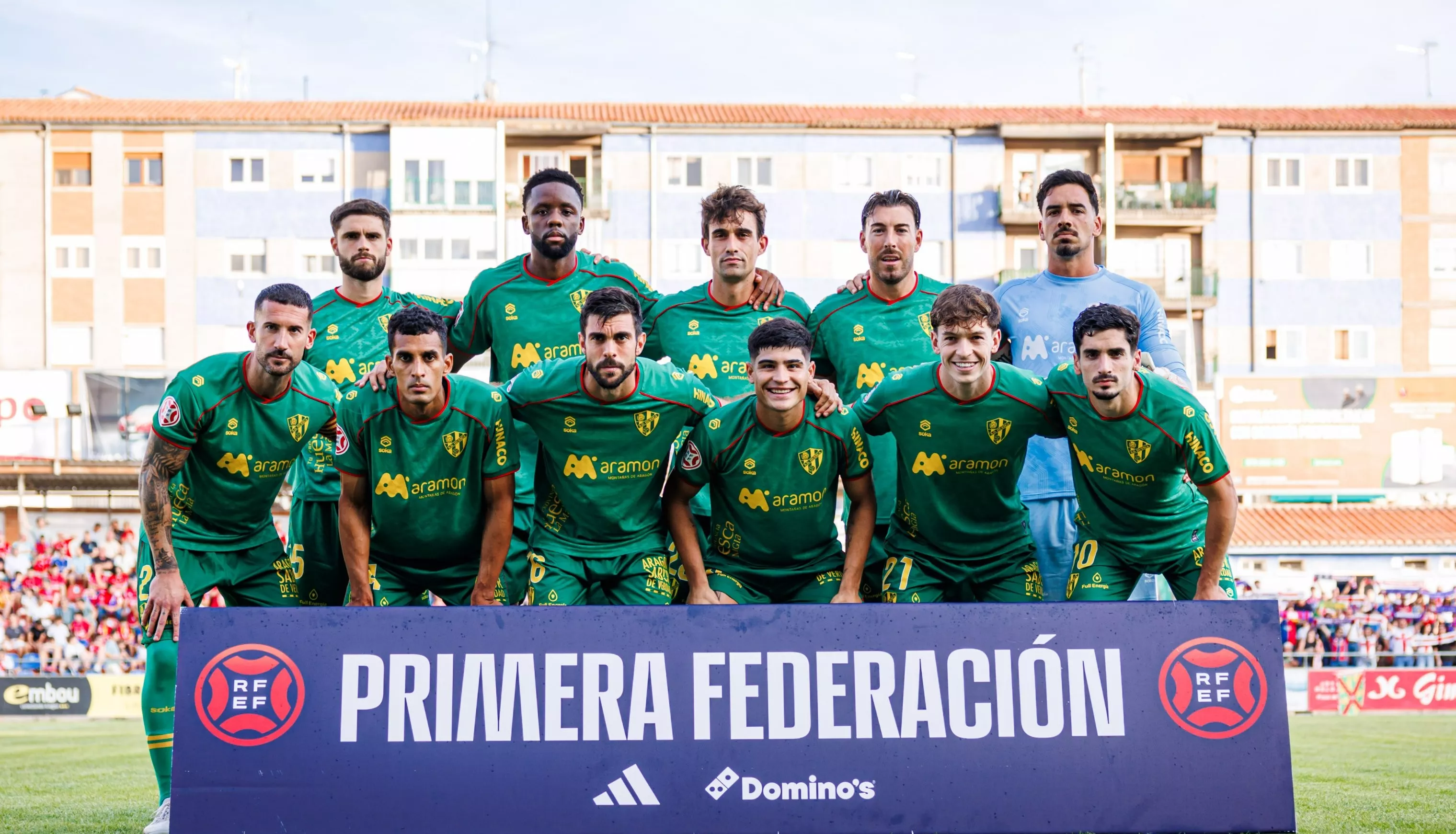El once del Huesca en Teruel. Foto: SD Huesca
