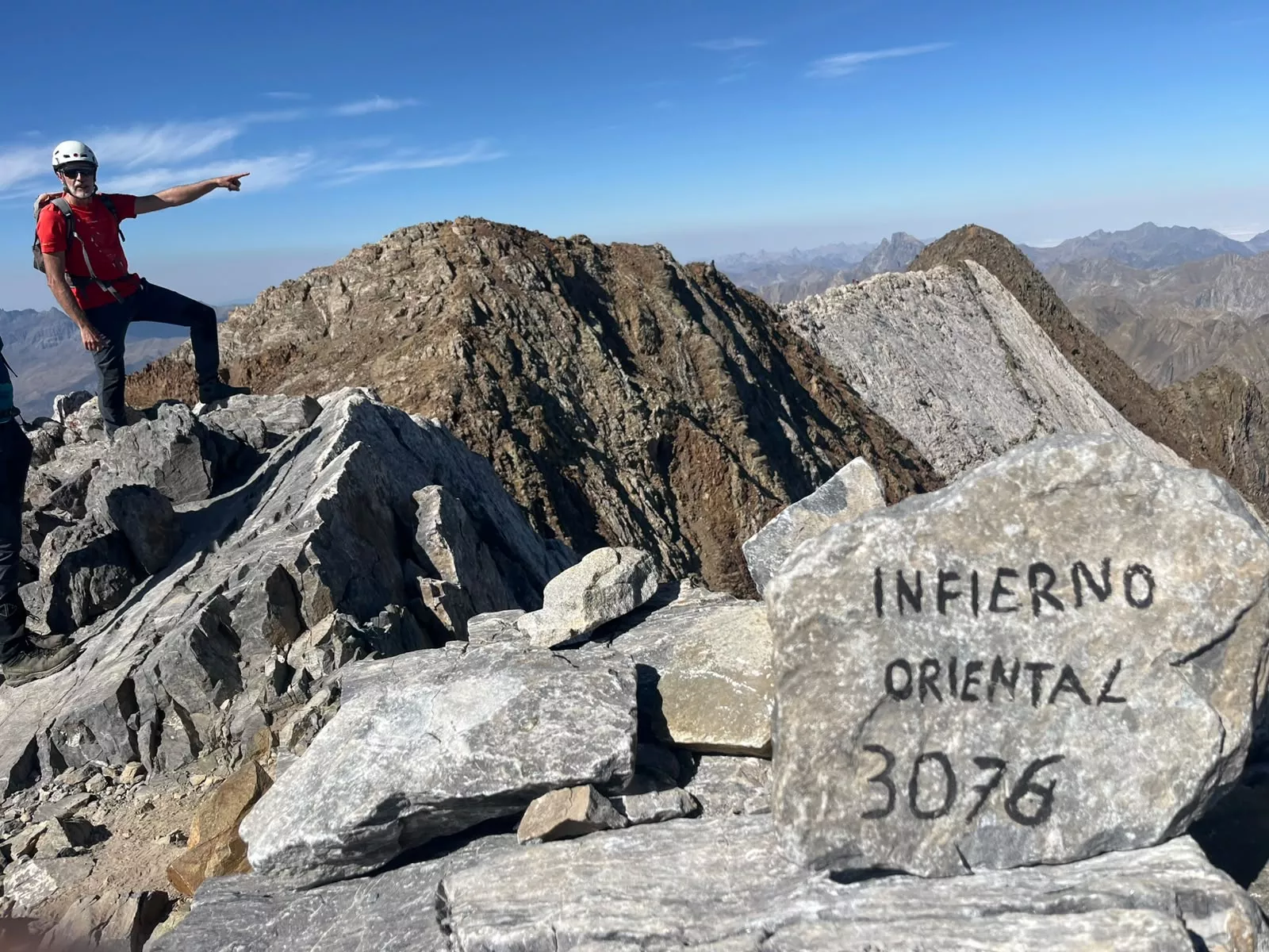 La cresta de Infiernos a recorrer