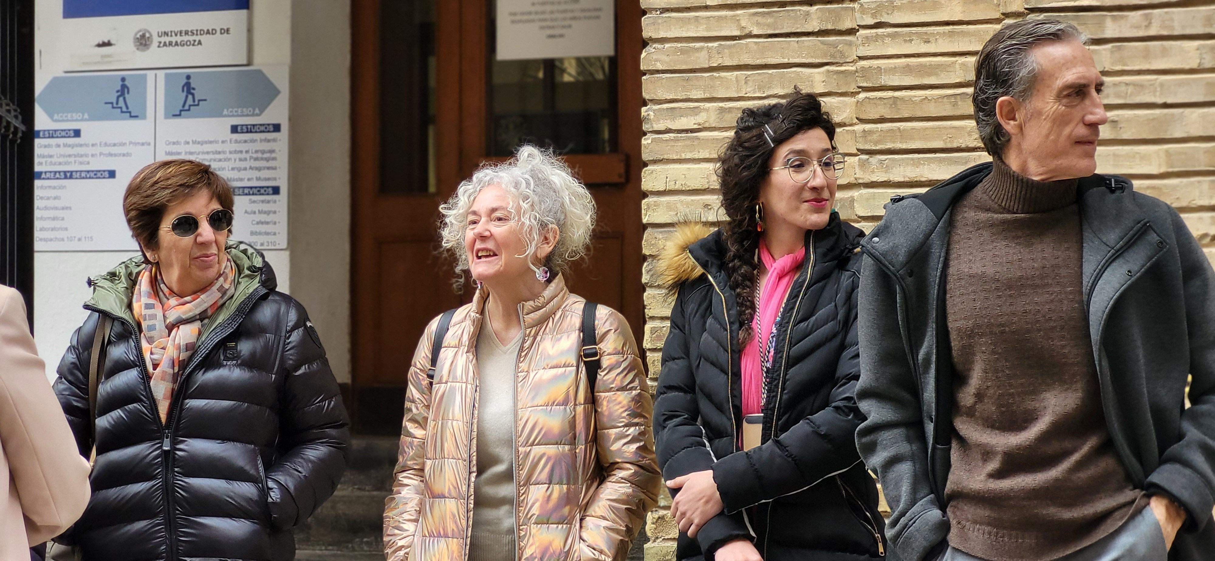 El 8M en el Campus de Huesca de la Universidad de Zaragoza. Foto Myriam Martínez 