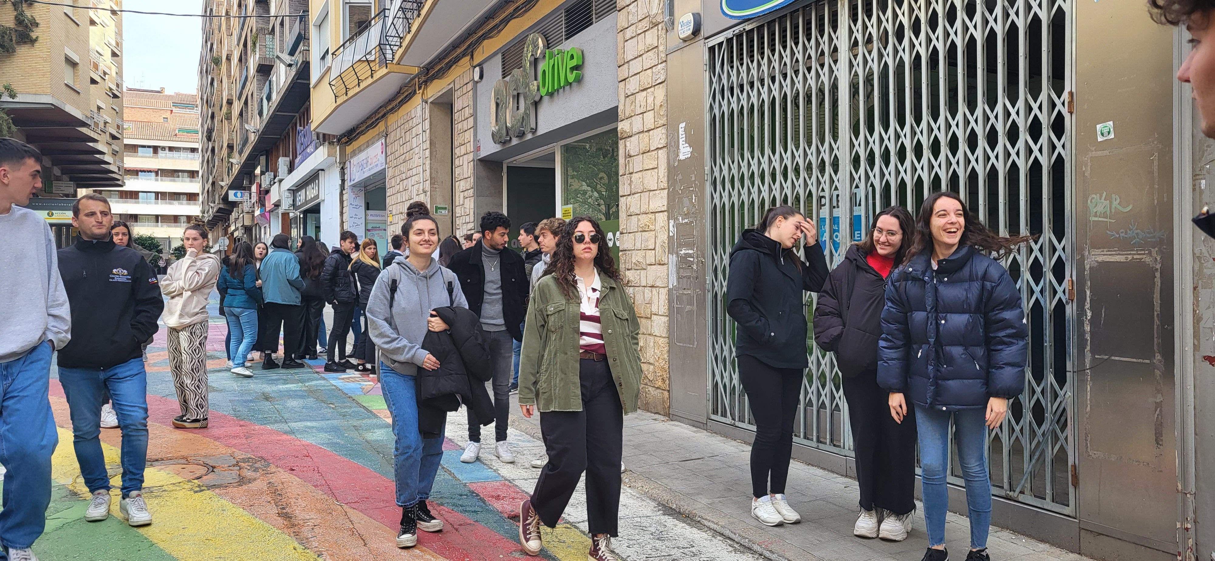 El 8M en el Campus de Huesca de la Universidad de Zaragoza. Foto Myriam Martínez 