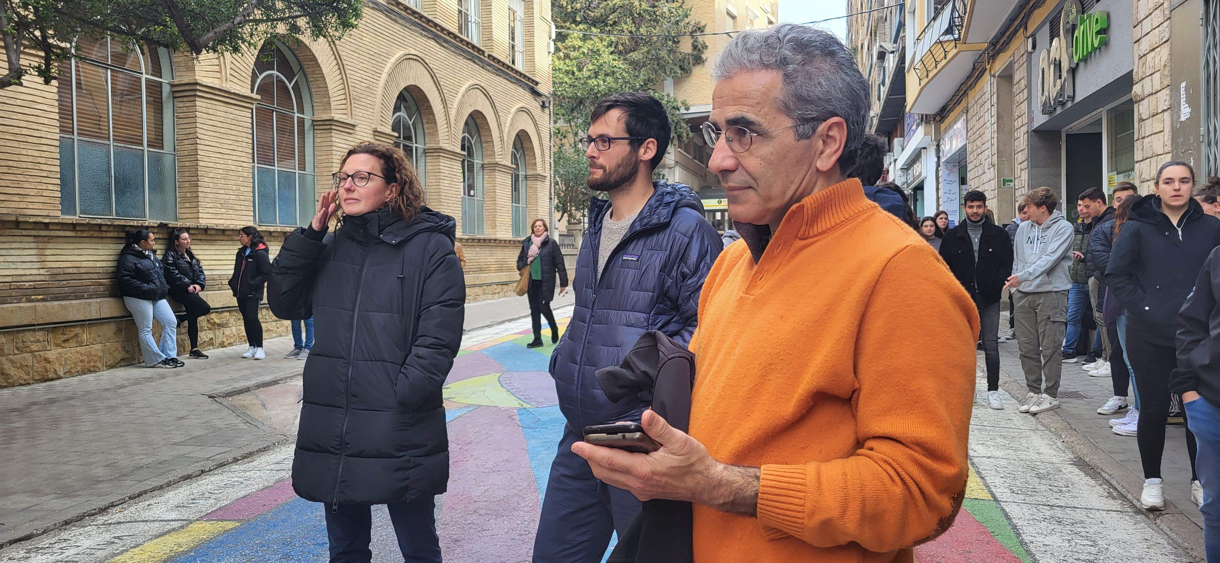 El 8M en el Campus de Huesca de la Universidad de Zaragoza. Foto Myriam Martínez