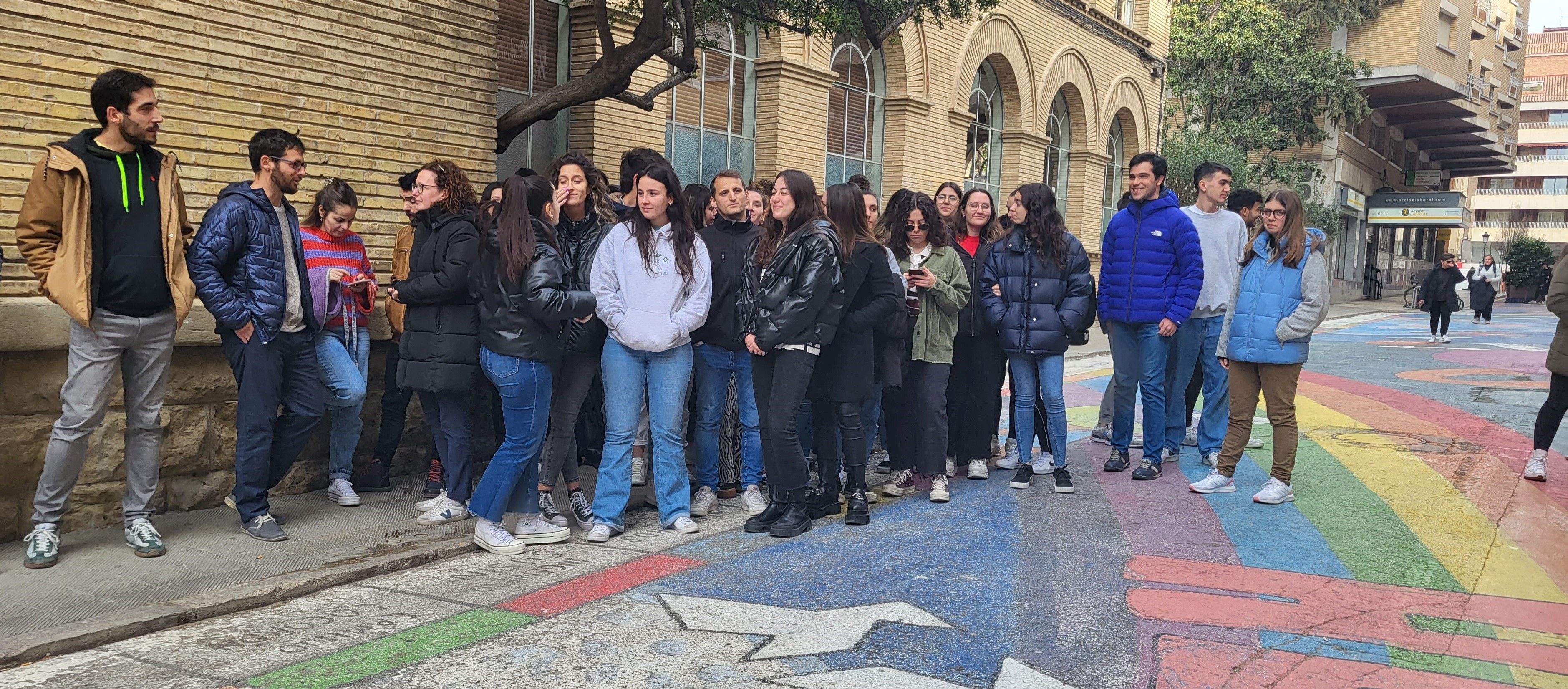 El 8M en el Campus de Huesca de la Universidad de Zaragoza. Foto Myriam Martínez 