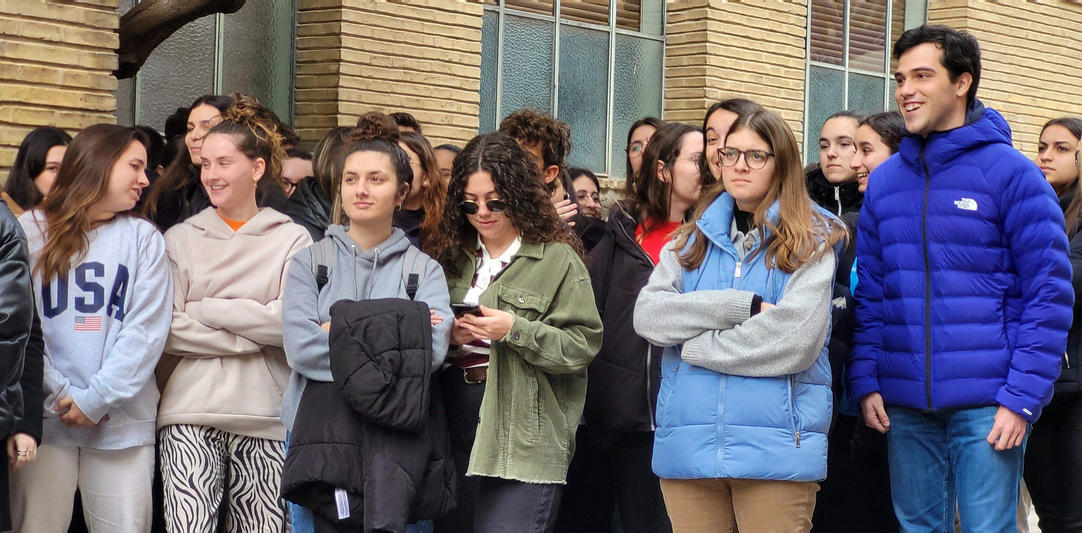 El 8M en el Campus de Huesca de la Universidad de Zaragoza. Foto Myriam Martínez 