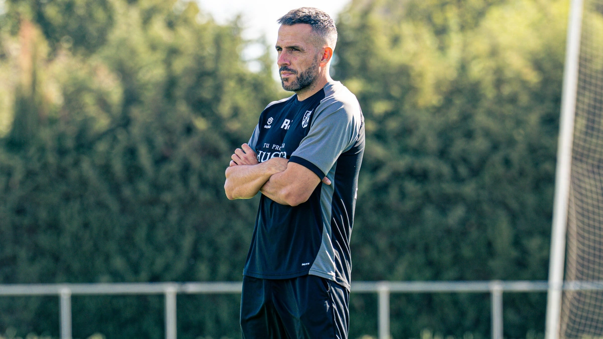 Raúl Jardiel, entrenador del Huesca. Foto: SD Huesca