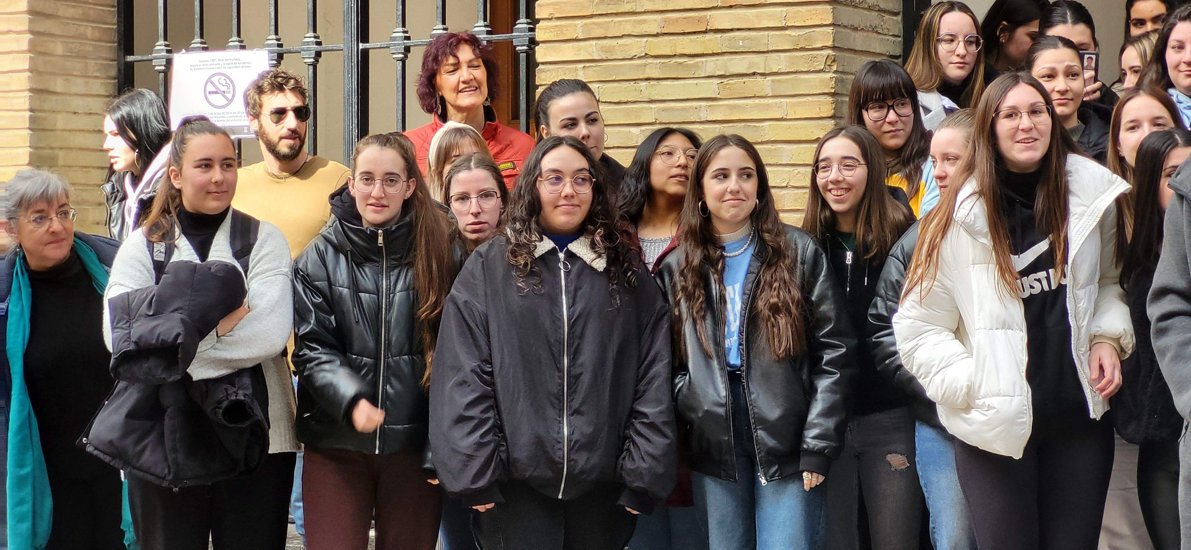 El 8M en el Campus de Huesca de la Universidad de Zaragoza. Foto Myriam Martínez 