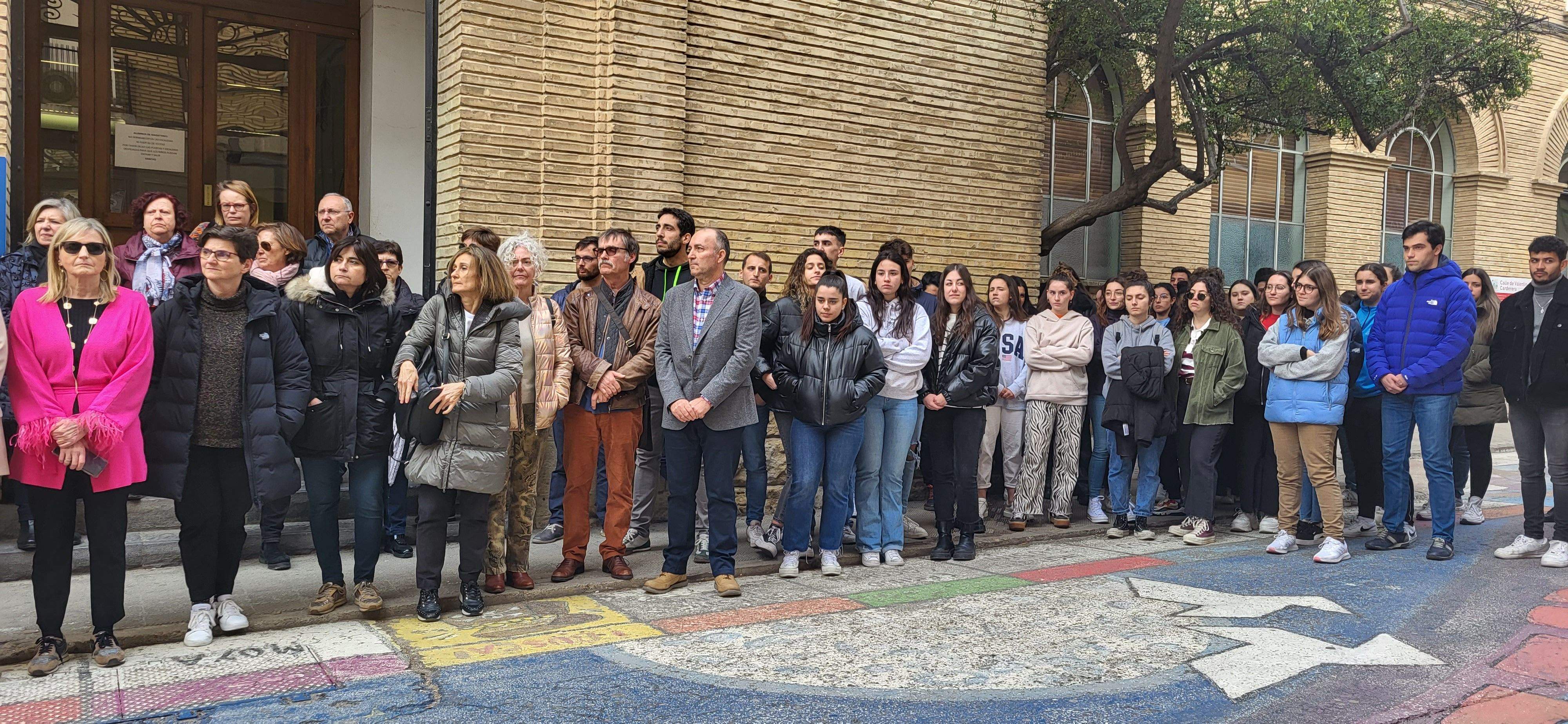 El 8M en el Campus de Huesca de la Universidad de Zaragoza. Foto Myriam Martínez
