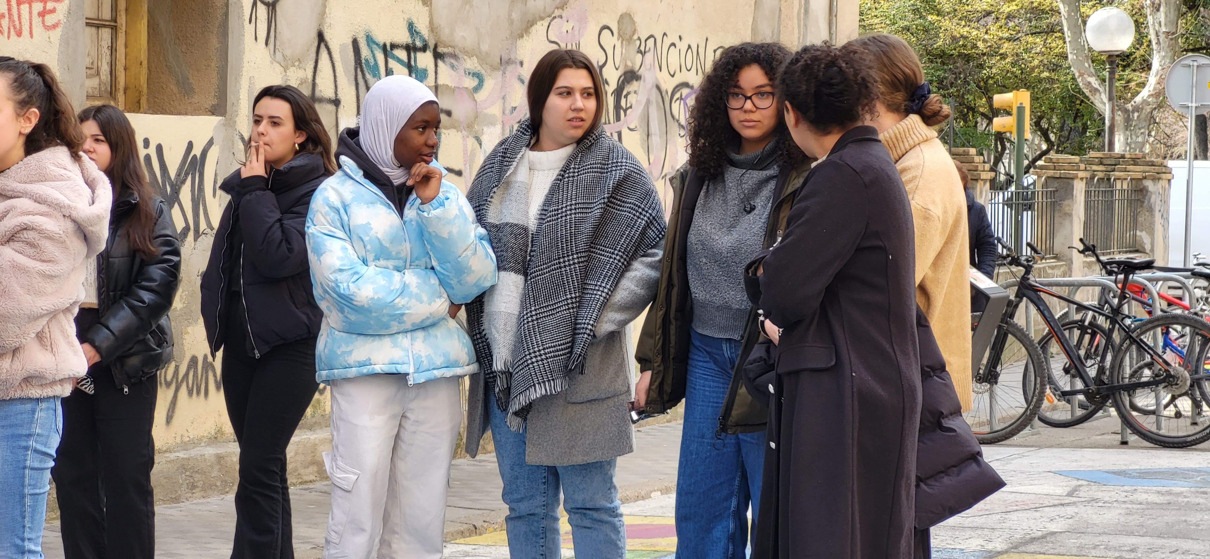 El 8M en el Campus de Huesca de la Universidad de Zaragoza. Foto Myriam Martínez 