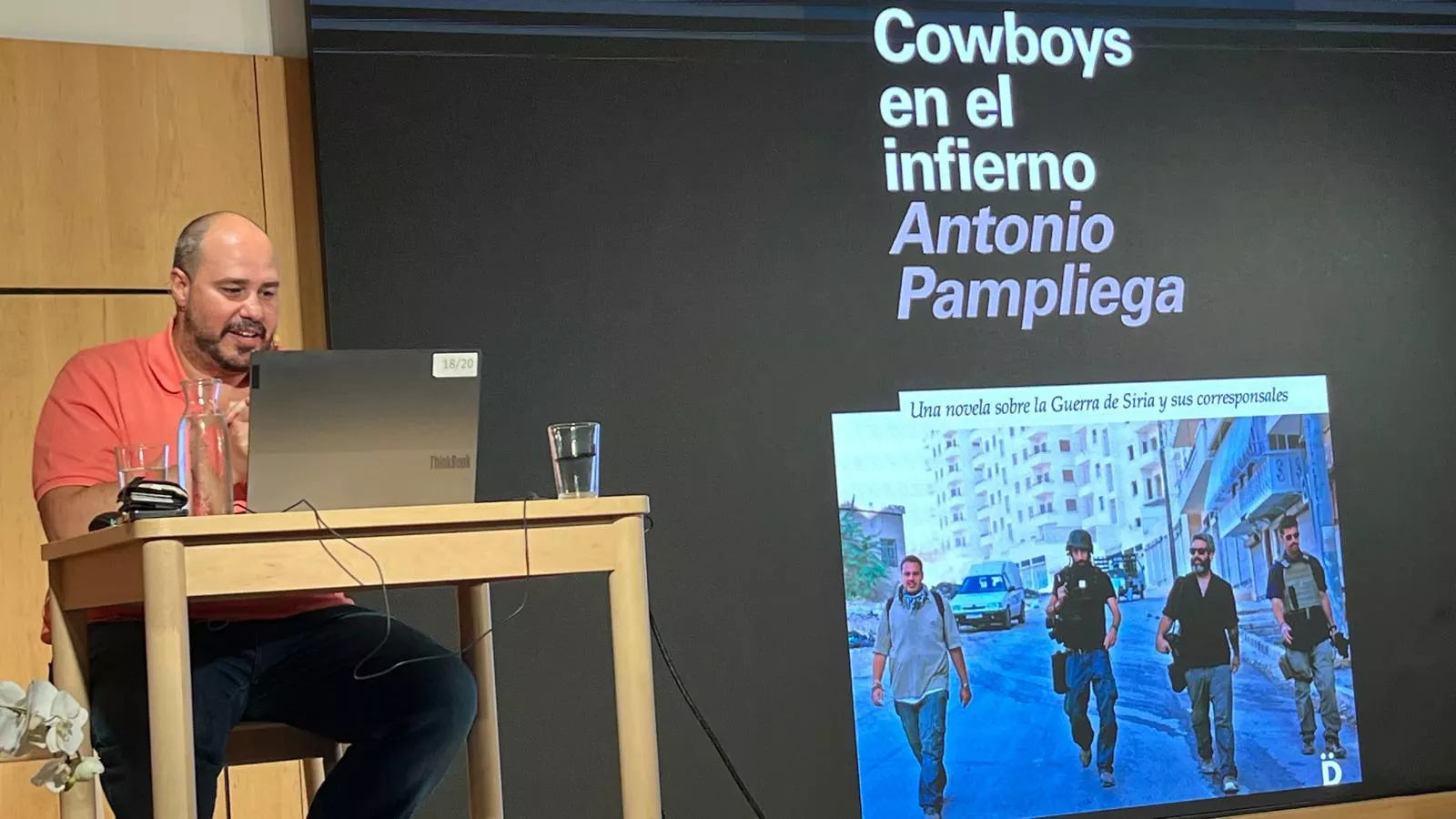 Antonio Pampliega traslada la guerra de Siria a Huesca y rompe el mito del corresponsal héroe. Foto Mercedes Manterola