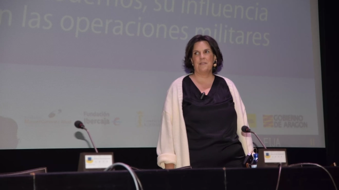 Eva Moya ha hablado de las redes sociales como arma de operaciones militares. Eva Moya ha hablado de las redes sociales como arma de operaciones militares.