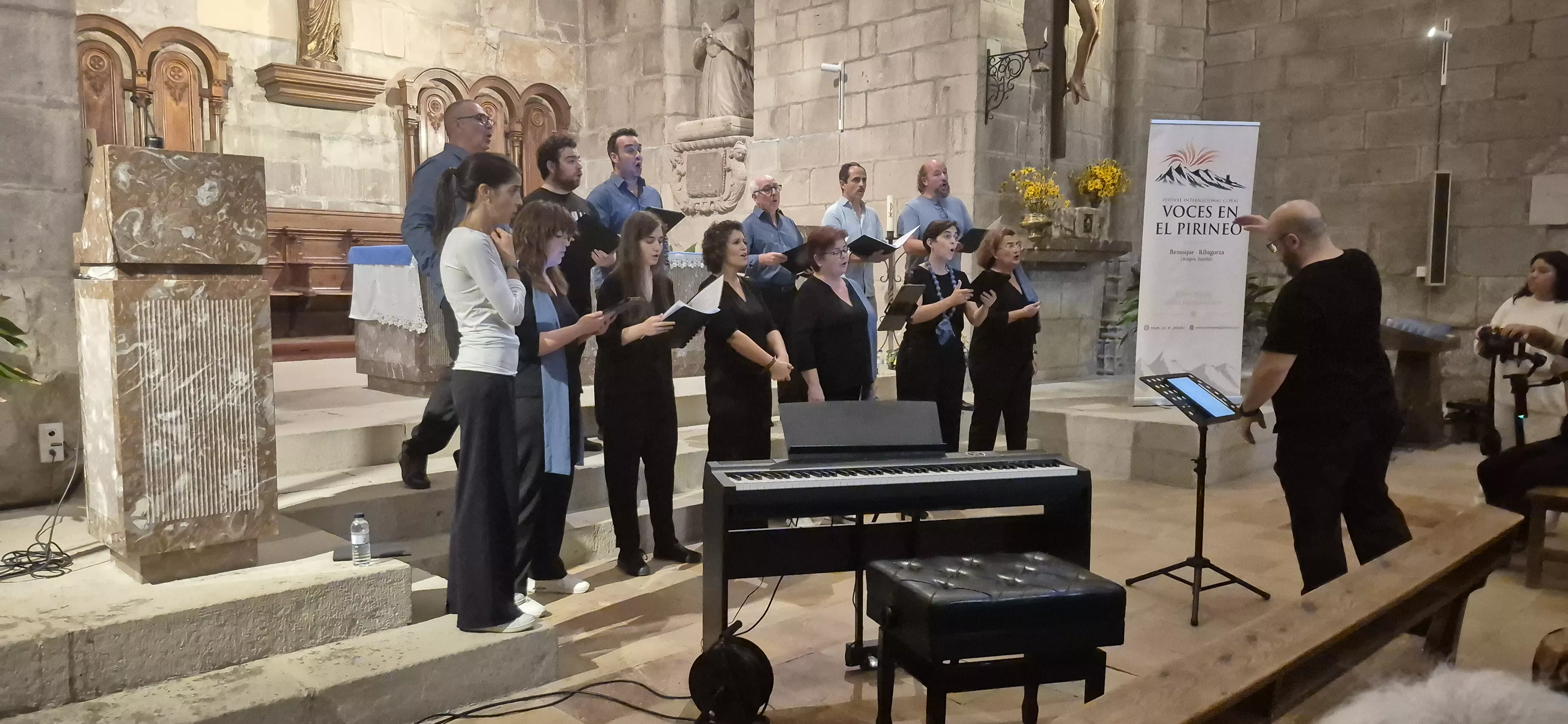 Teselas Ensemble Vocal. Primera edición de Voces en el Pirineo. Foto Myriam Martínez