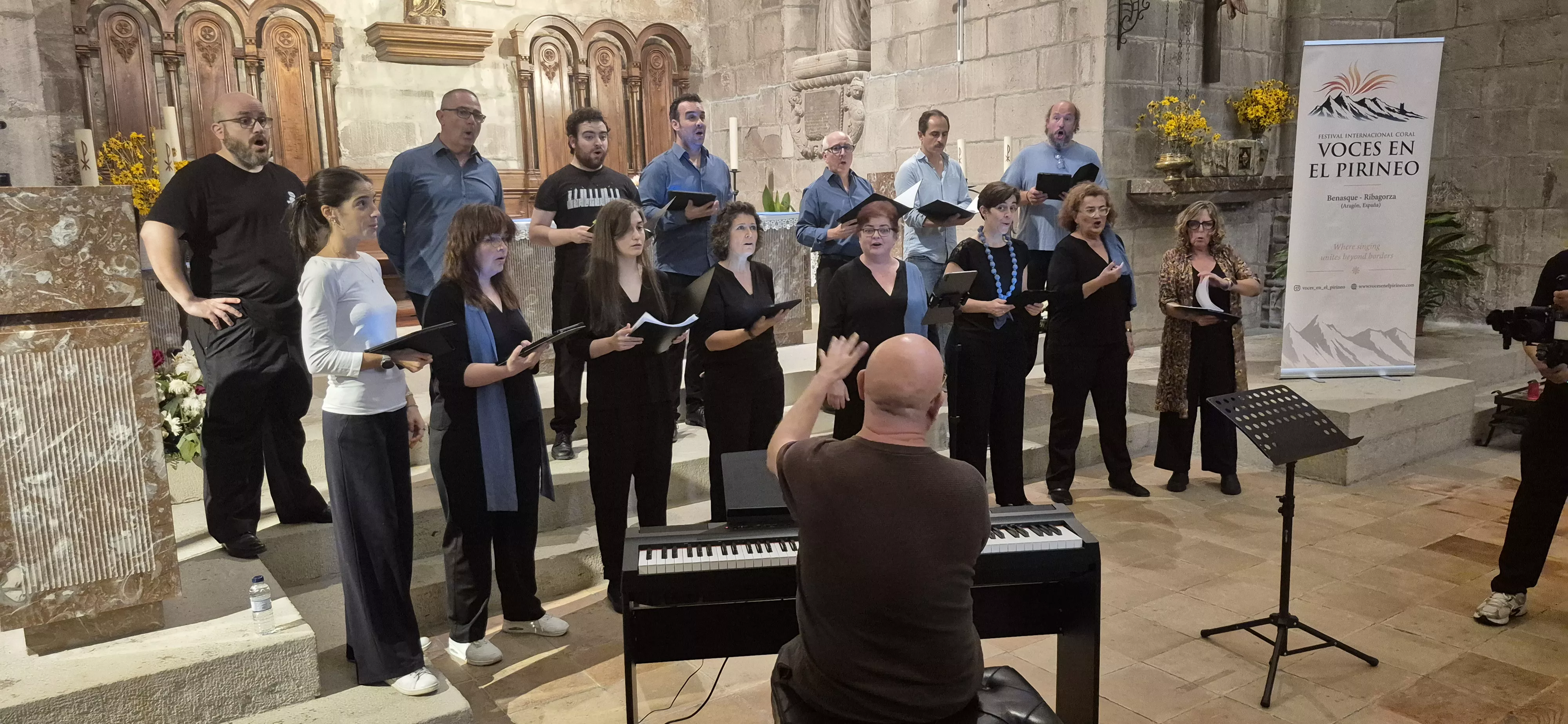 Teselas Ensemble Vocal. Primera edición de Voces en el Pirineo. Foto Myriam Martínez