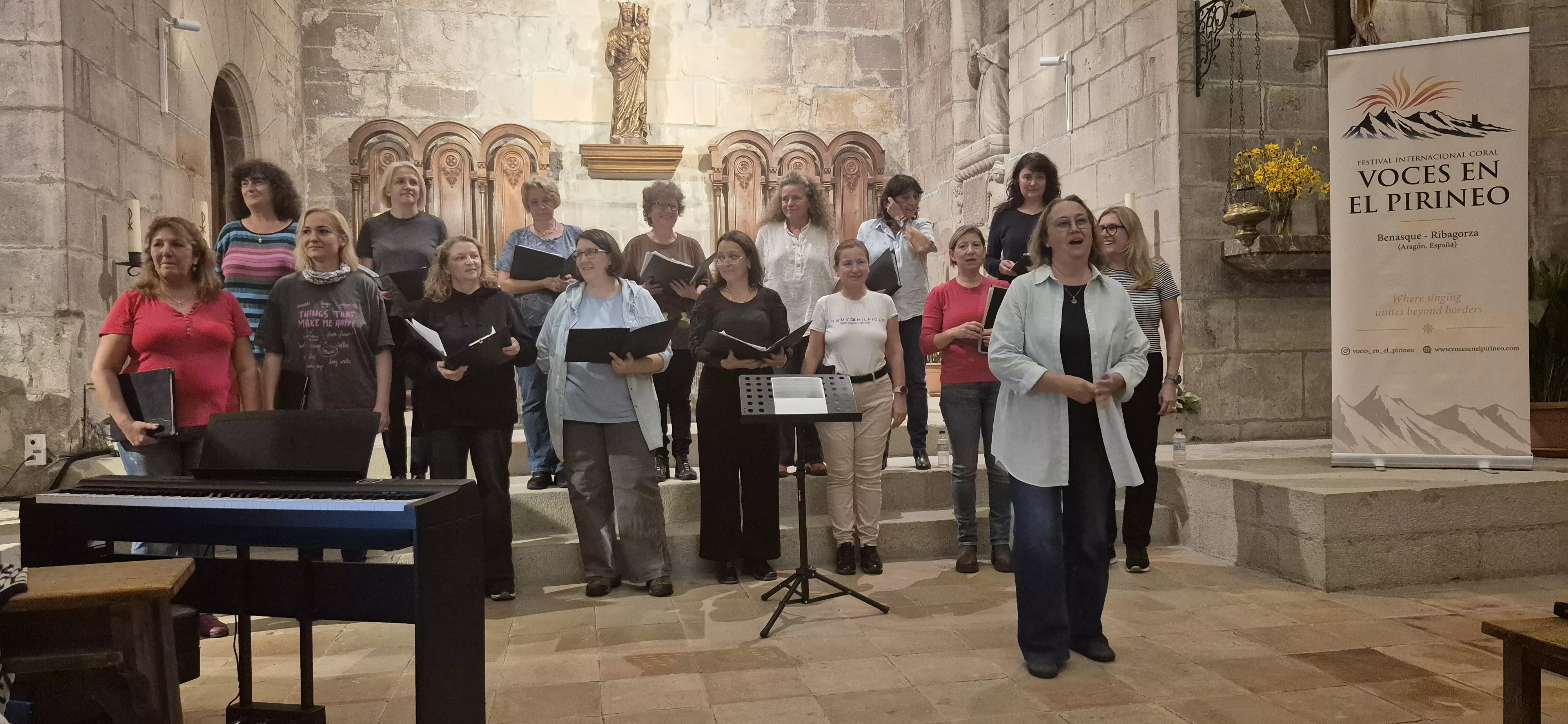 Coro Te Deum Adoramus. Primera edición de Voces en el Pirineo. Foto Myriam Martínez