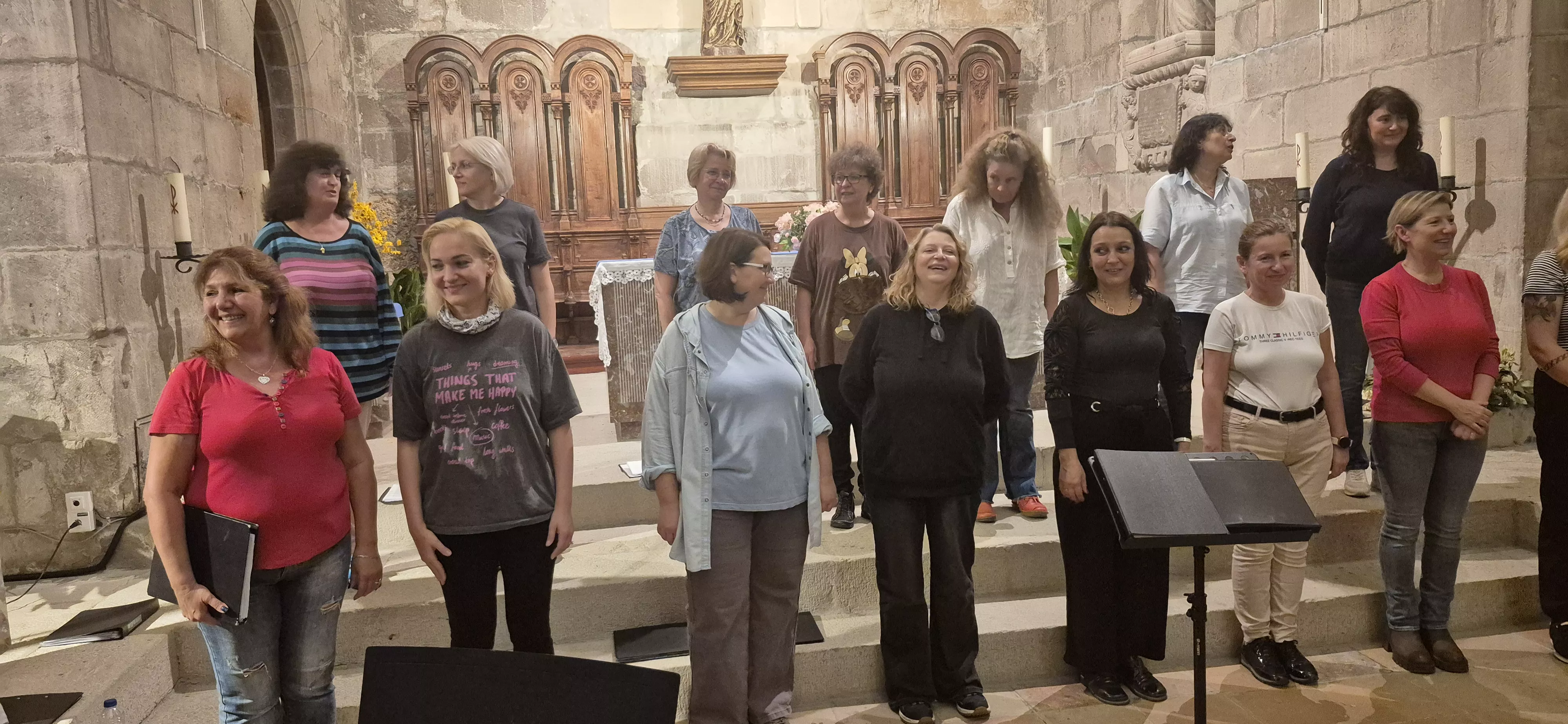 Coro Te Deum Adoramus. Primera edición de Voces en el Pirineo. Foto Myriam Martínez