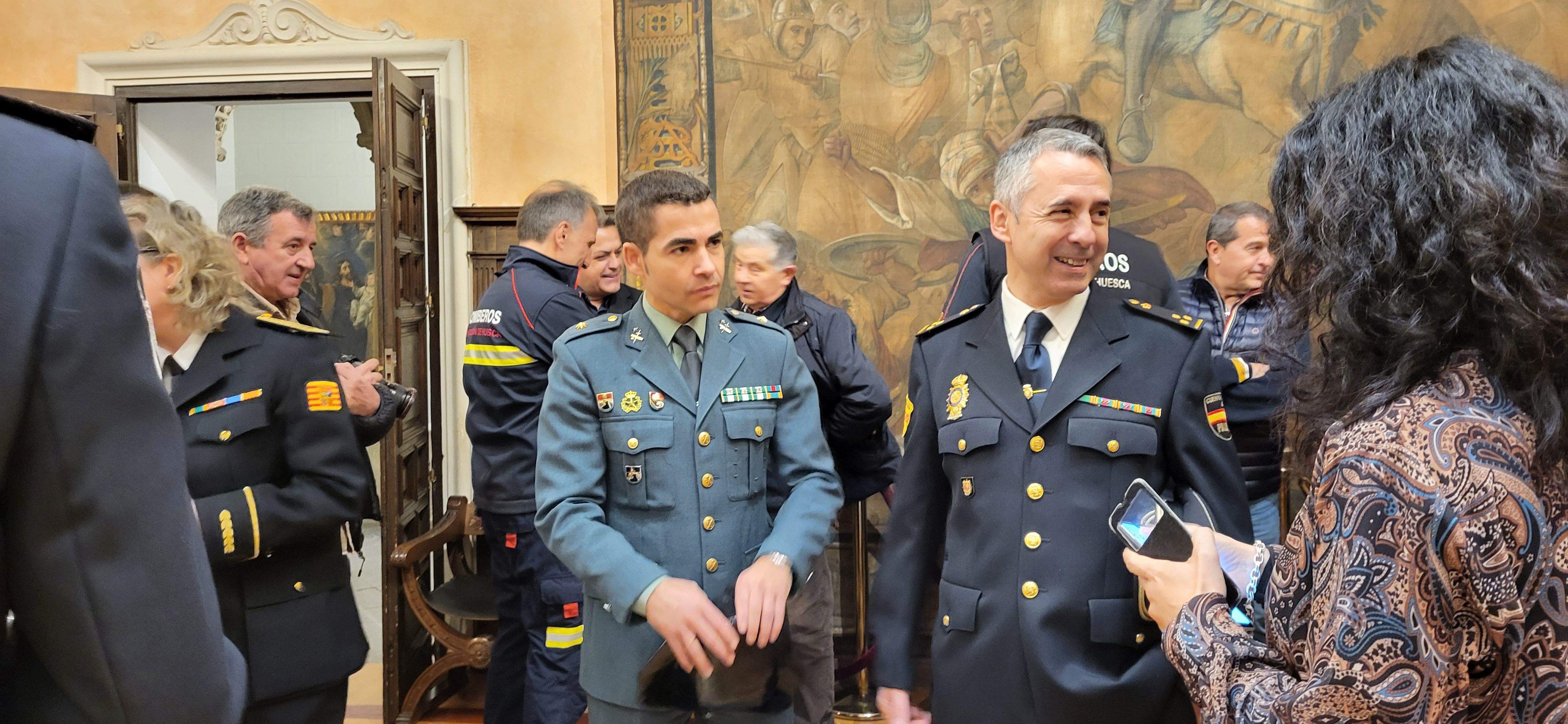 Homenaje al bombero Jacobo Morlán en el Ayuntamiento de Huesca. Foto: Mercedes Manterola