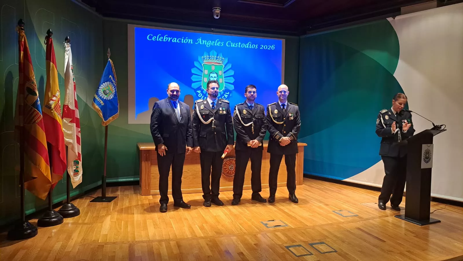 Celebración de la Policía Local de Barbastro de la festividad de los Ángeles Custodios