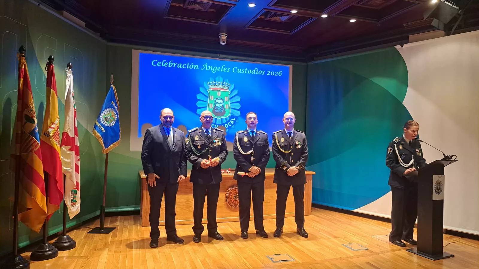 Celebración de la Policía Local de Barbastro de la festividad de los Ángeles Custodios