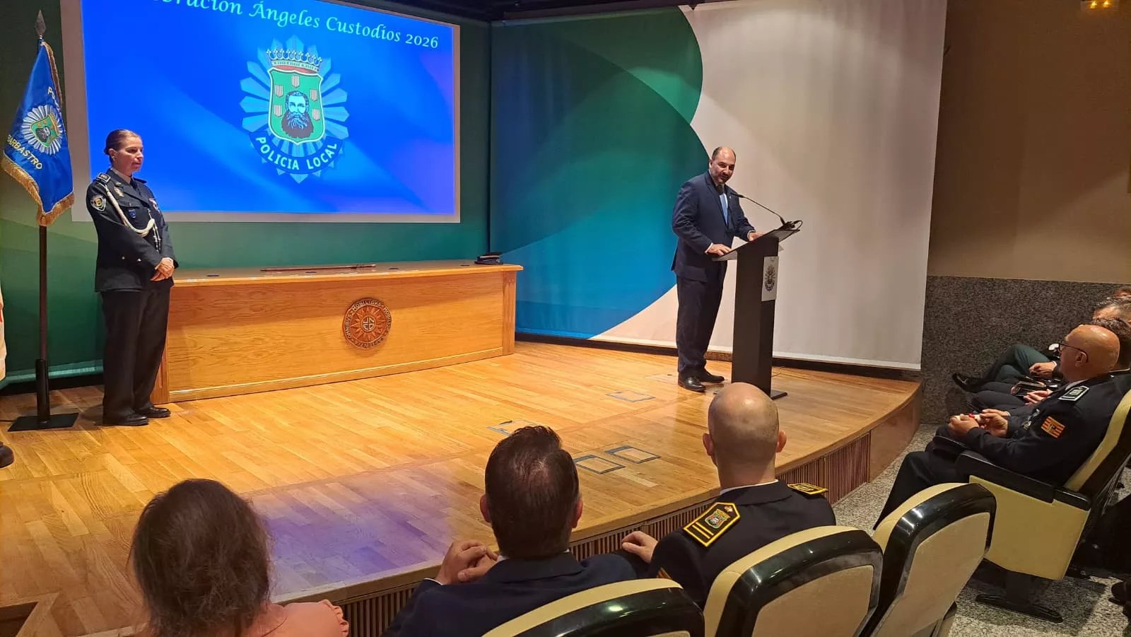Celebración de la Policía Local de Barbastro de la festividad de los Ángeles Custodios