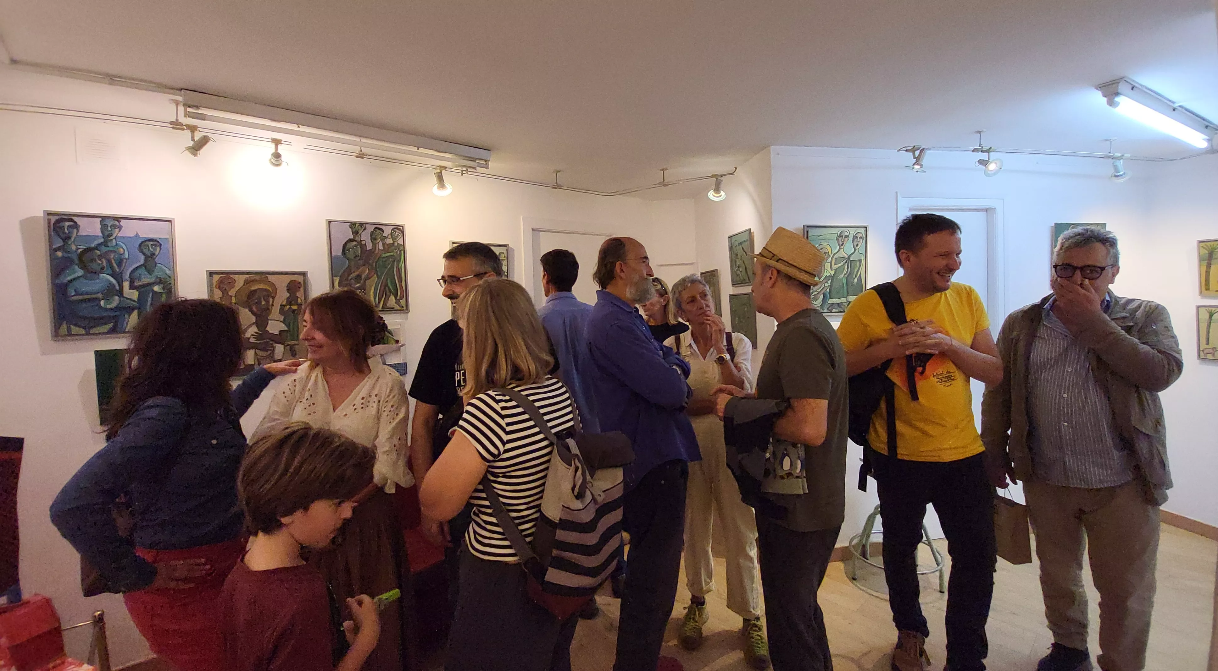 Presentación de la exposición 'Bullerengue' de Antonio Santos en la librería Anónima. Foto Mercedes Manterola