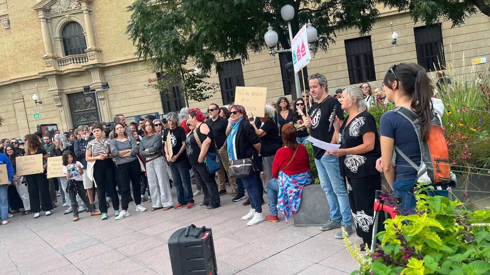 Protesta por la vivienda en Huesca. Foto Mercedes Manterola