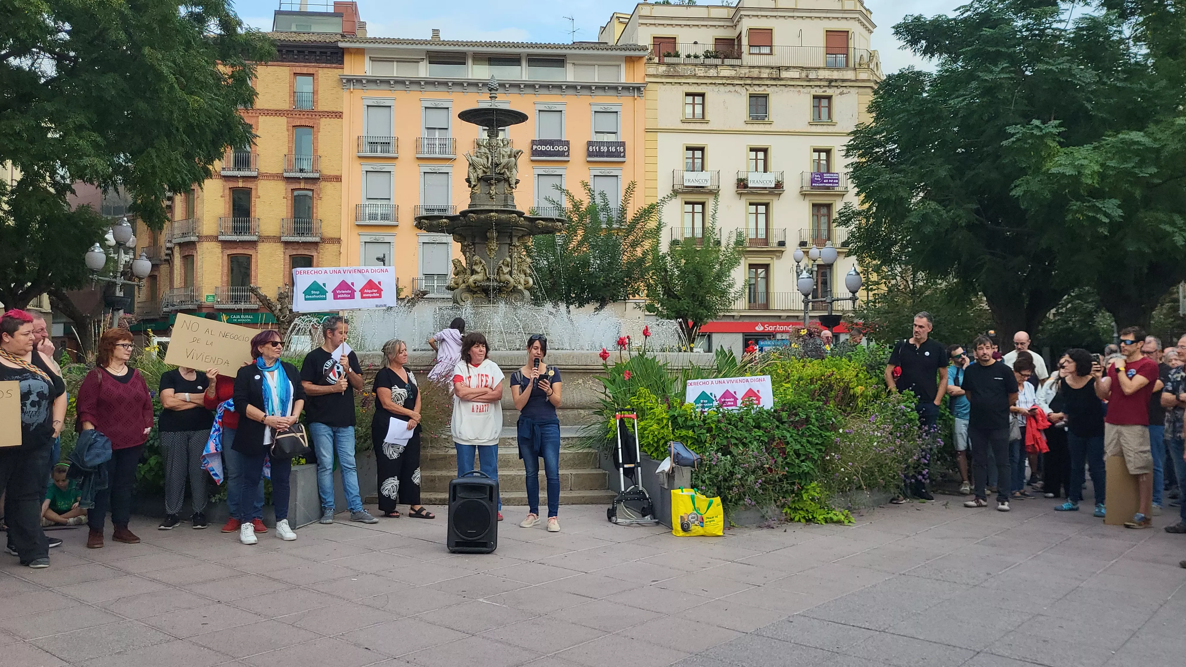 Protesta por la vivienda en Huesca. Foto Mercedes Manterola