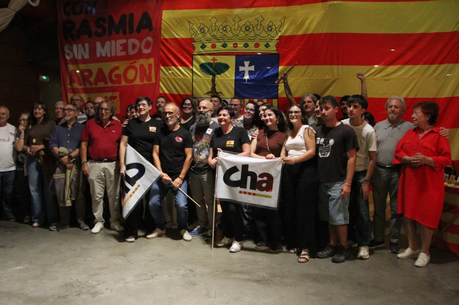 CHA celebra su cuadragésimo aniversario con la militancia de Huesca. Foto Carlos Neofato