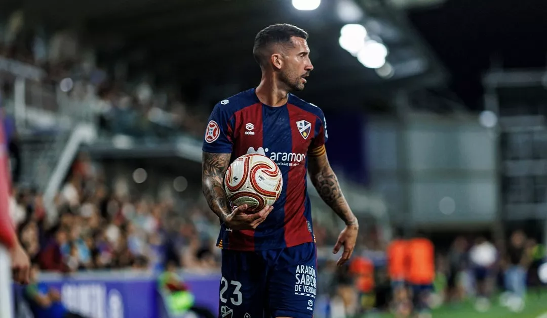 Óscar Sielva, jugador del Huesca. 
