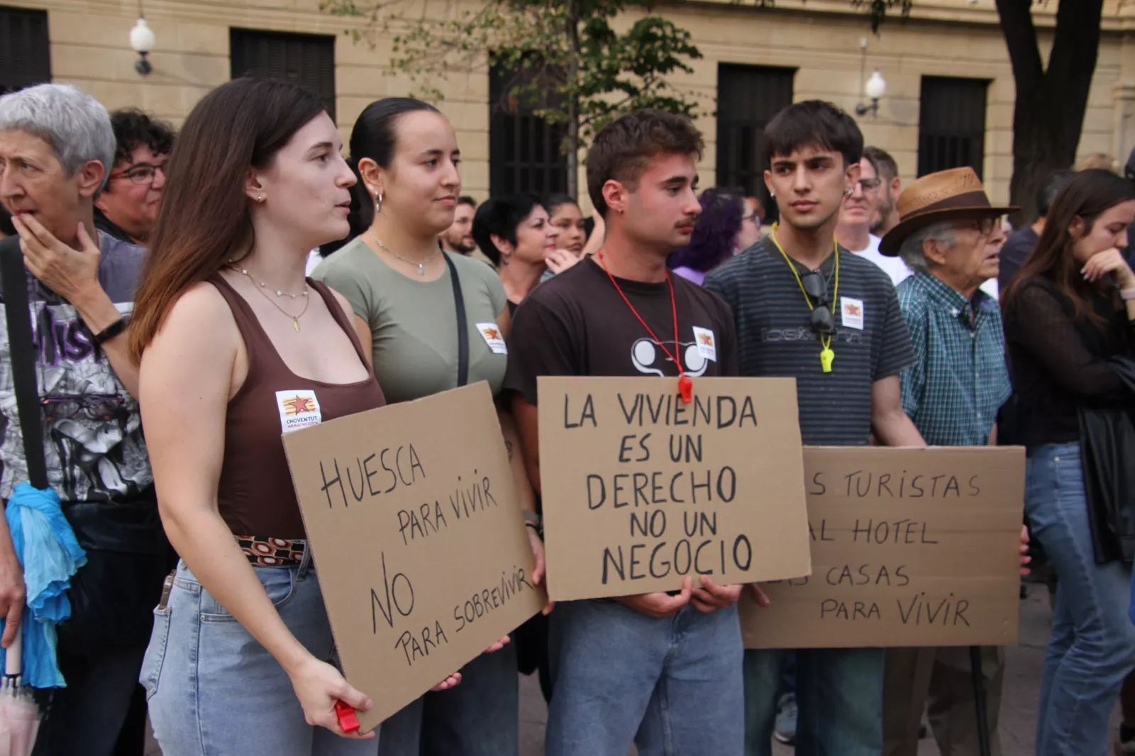 Protesta por la vivienda en Huesca. Foto Carlos Neofato