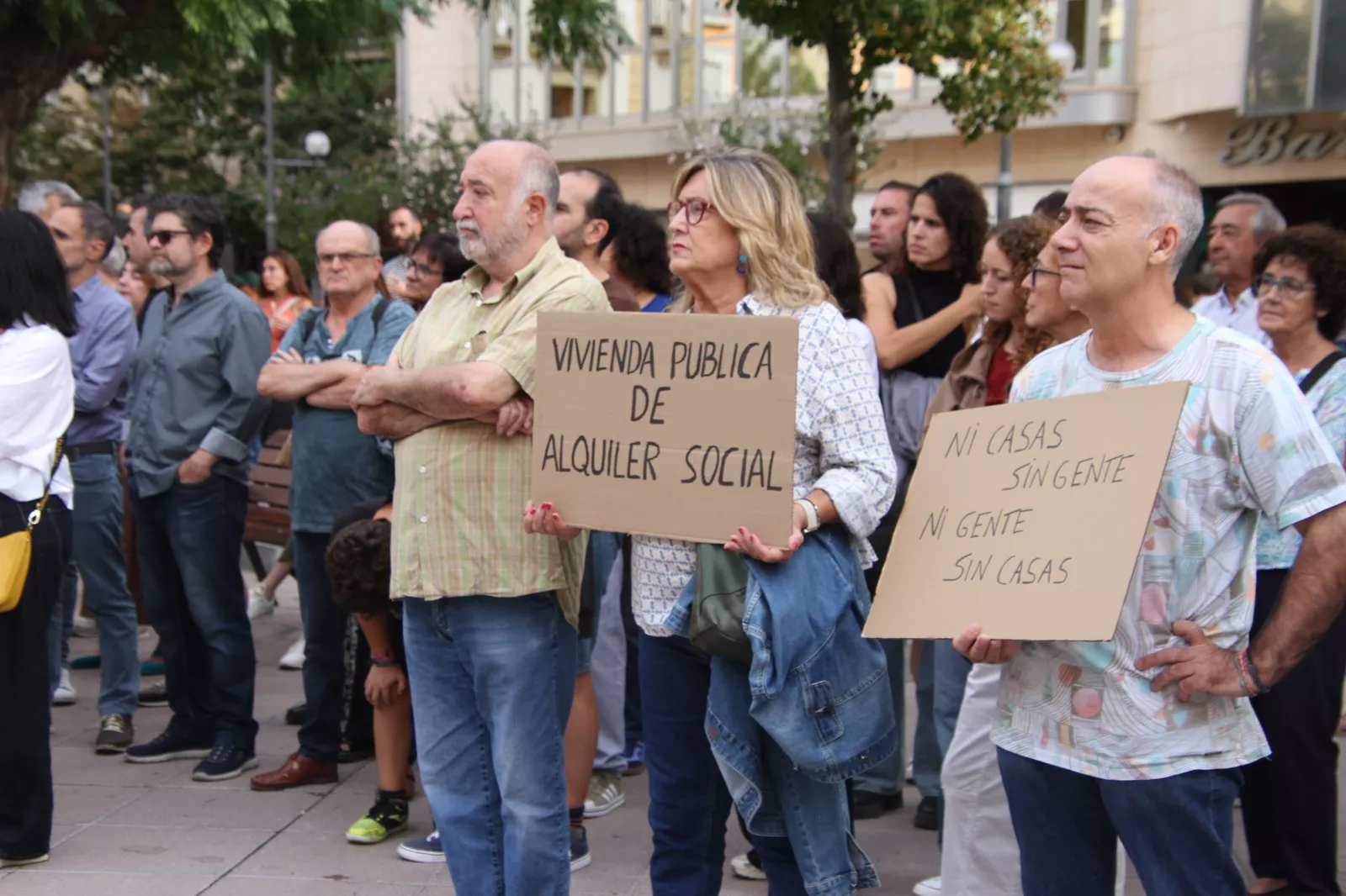 Protesta por la vivienda en Huesca. Foto Carlos Neofato