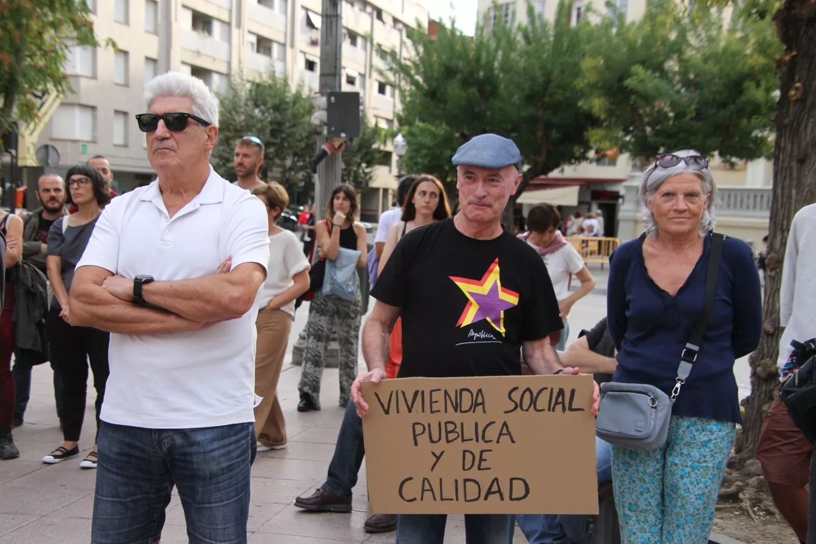 Protesta por la vivienda en Huesca. Foto Carlos Neofato