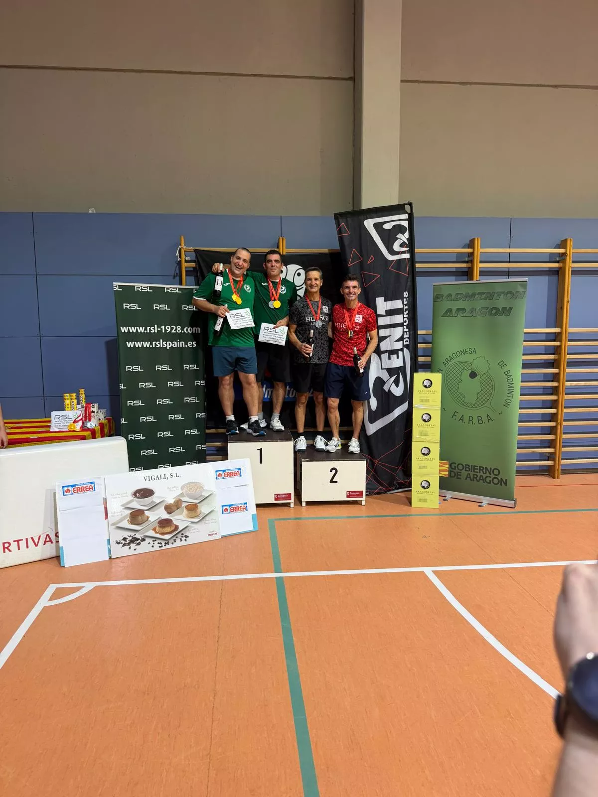 Torneo de Zaragoza. VV Osca. Carlos Varea y Lorenzo Dieste campeones dobles masculino B1 B2