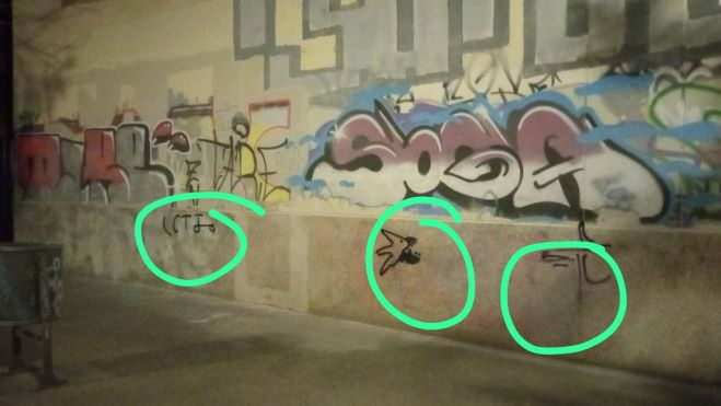 Pintadas nuevas en el entorno del skatepark. Pintadas nuevas en el entorno del skatepark.