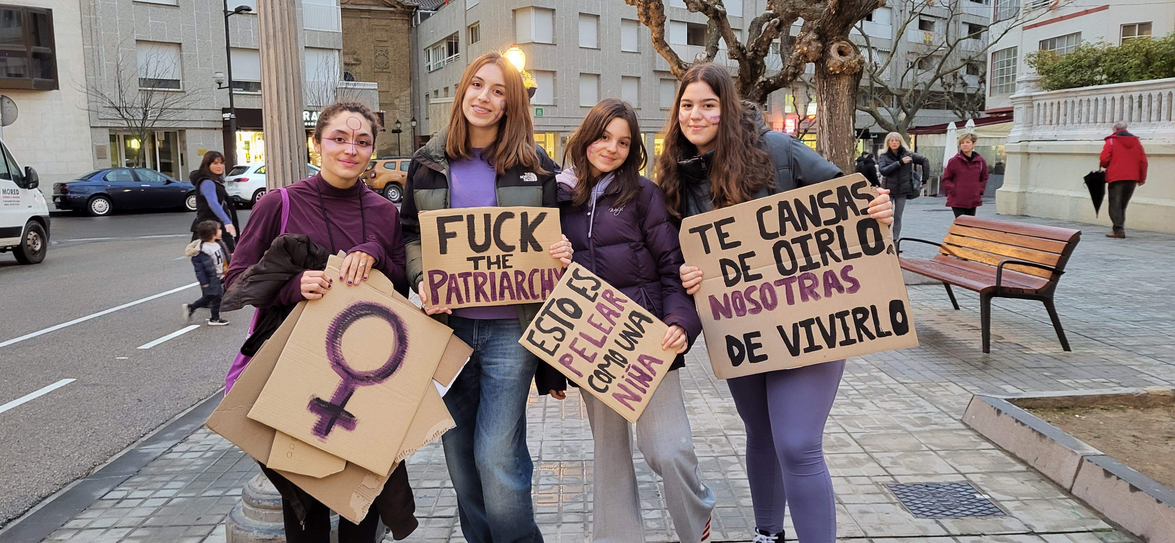Manifestación por el 8M en Huesca. Foto: Mercedes Manterola