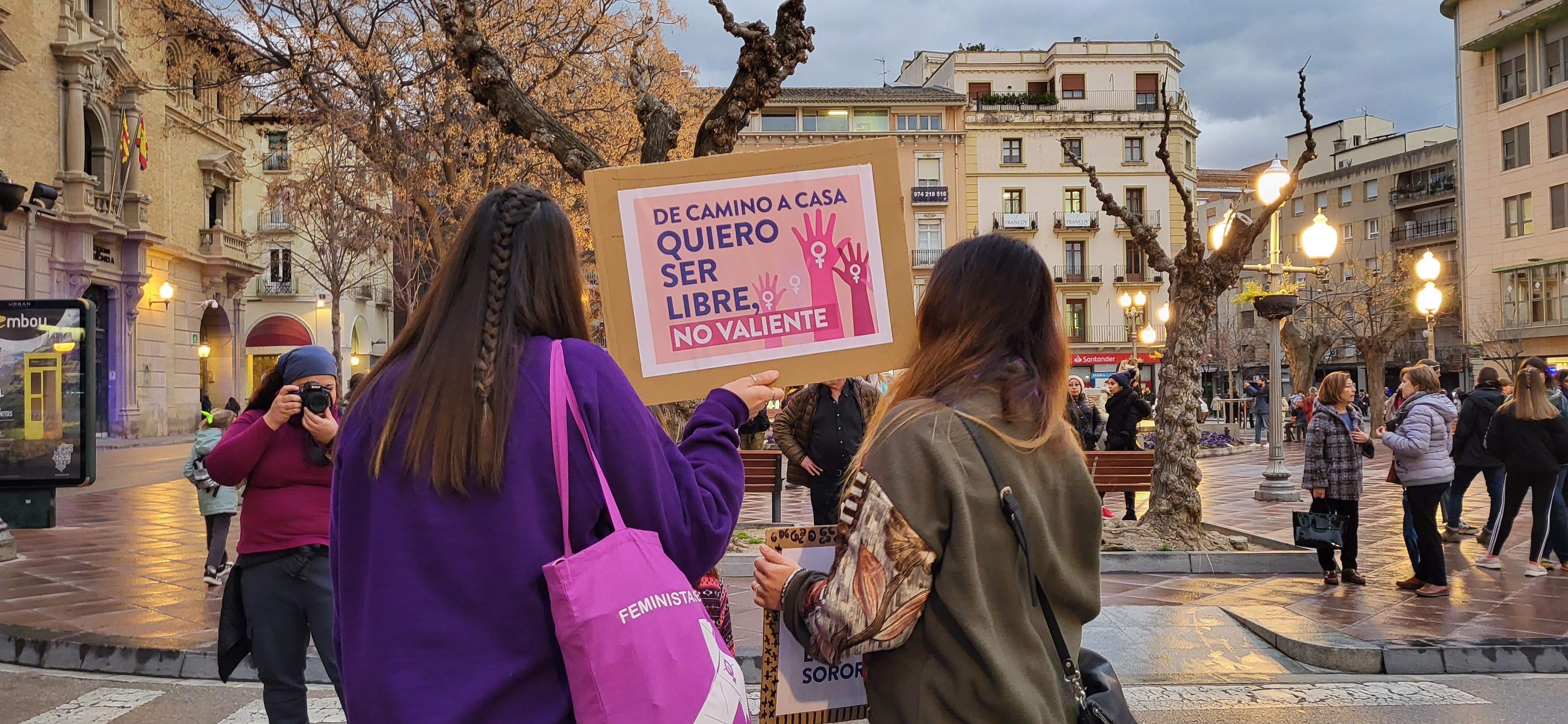 Manifestación por el 8M en Huesca. Foto: Mercedes Manterola