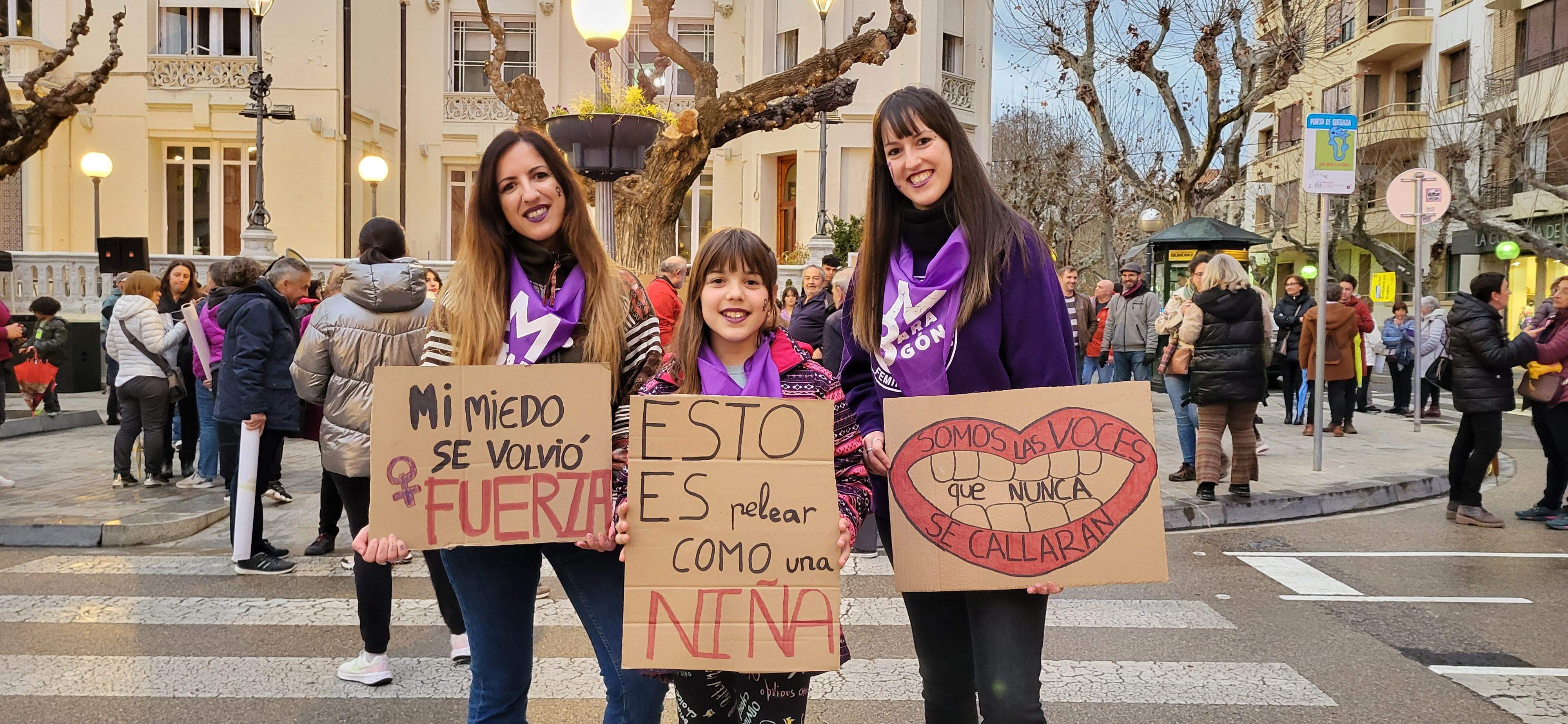 Manifestación por el 8M en Huesca. Foto: Mercedes Manterola