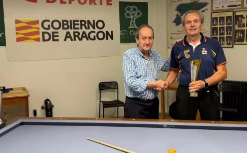 Carmelo Garcés se lleva el Campeonato de los Juegos Máster de Aragón de billar